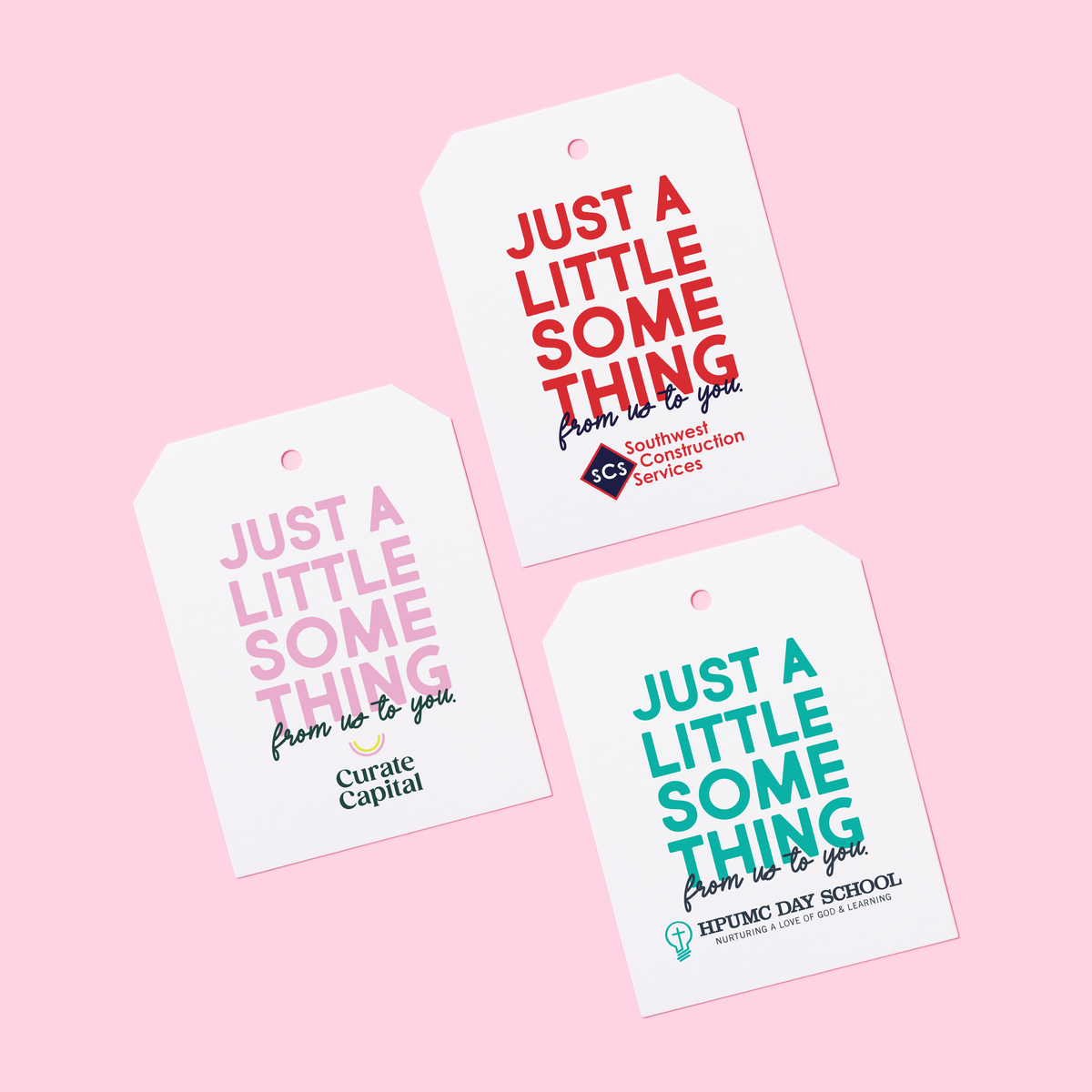 Personalized Branded Just a Little Something Gift Tags