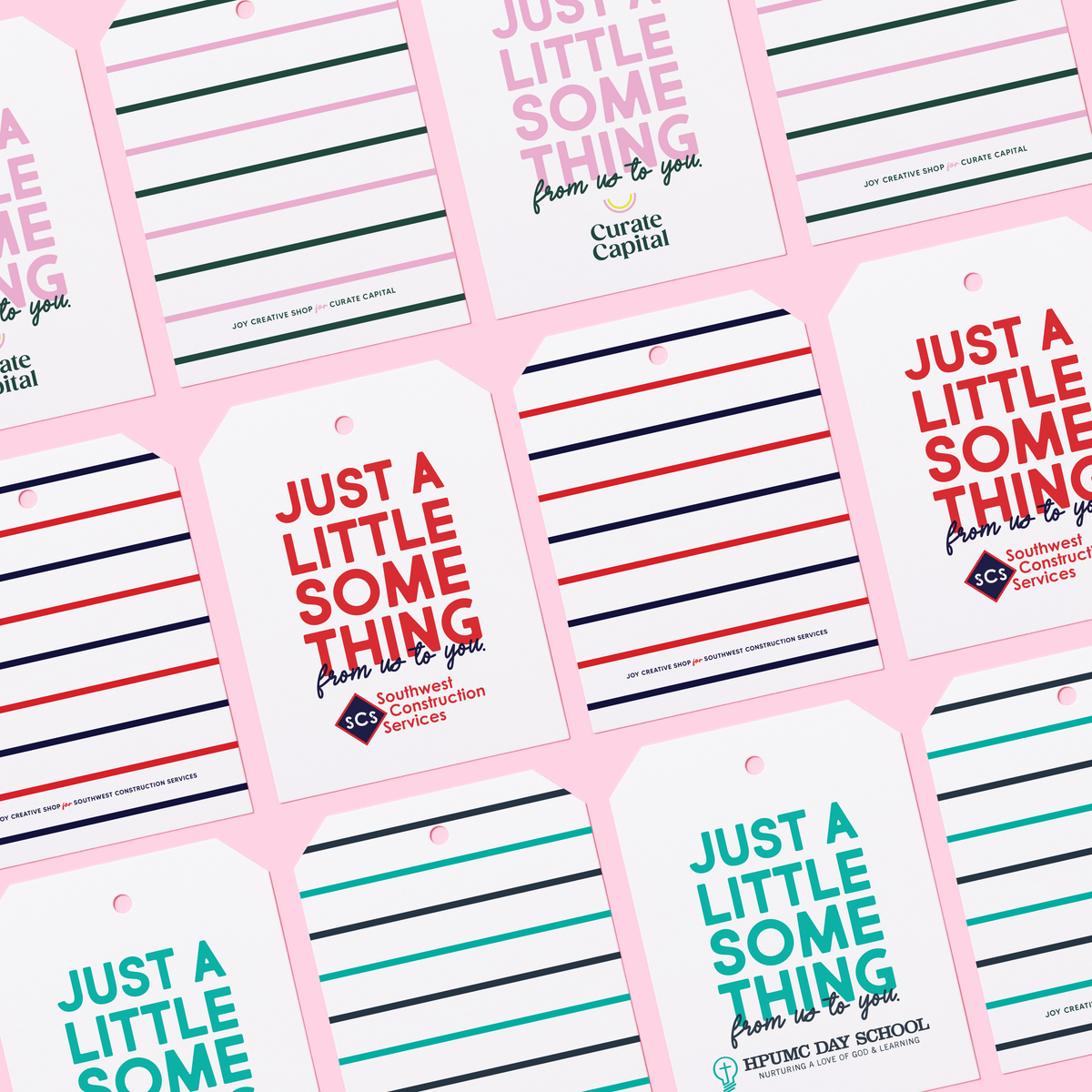 Personalized Branded Just a Little Something Gift Tags