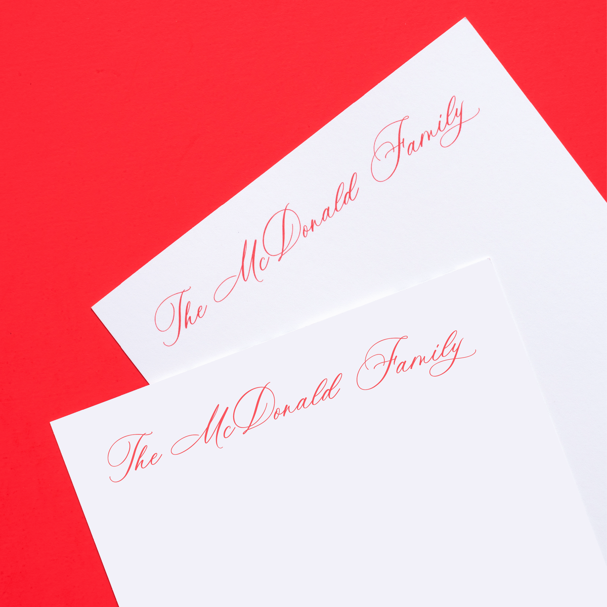 Do Say Give Holiday Script Personalized Stationery Red