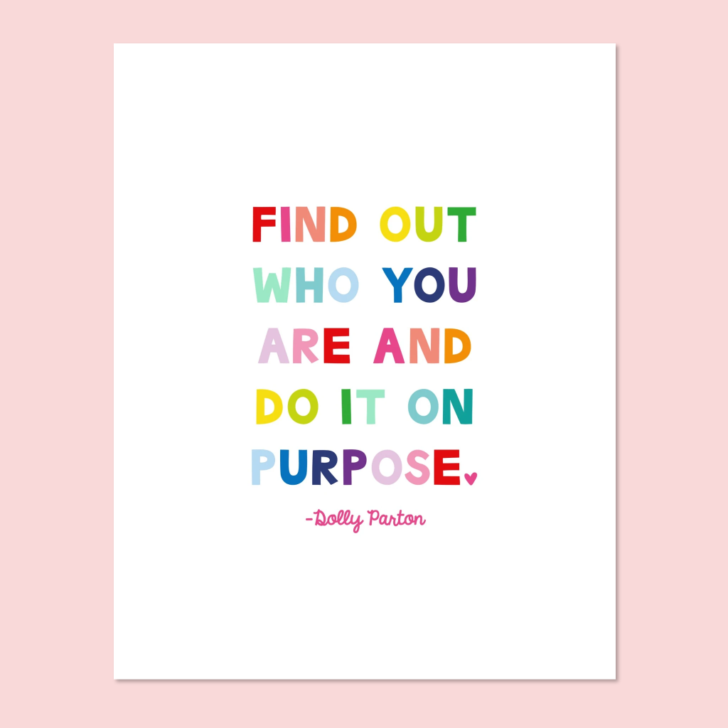 Rainbow Quote Luxe Matte Print - Dolly On Purpose