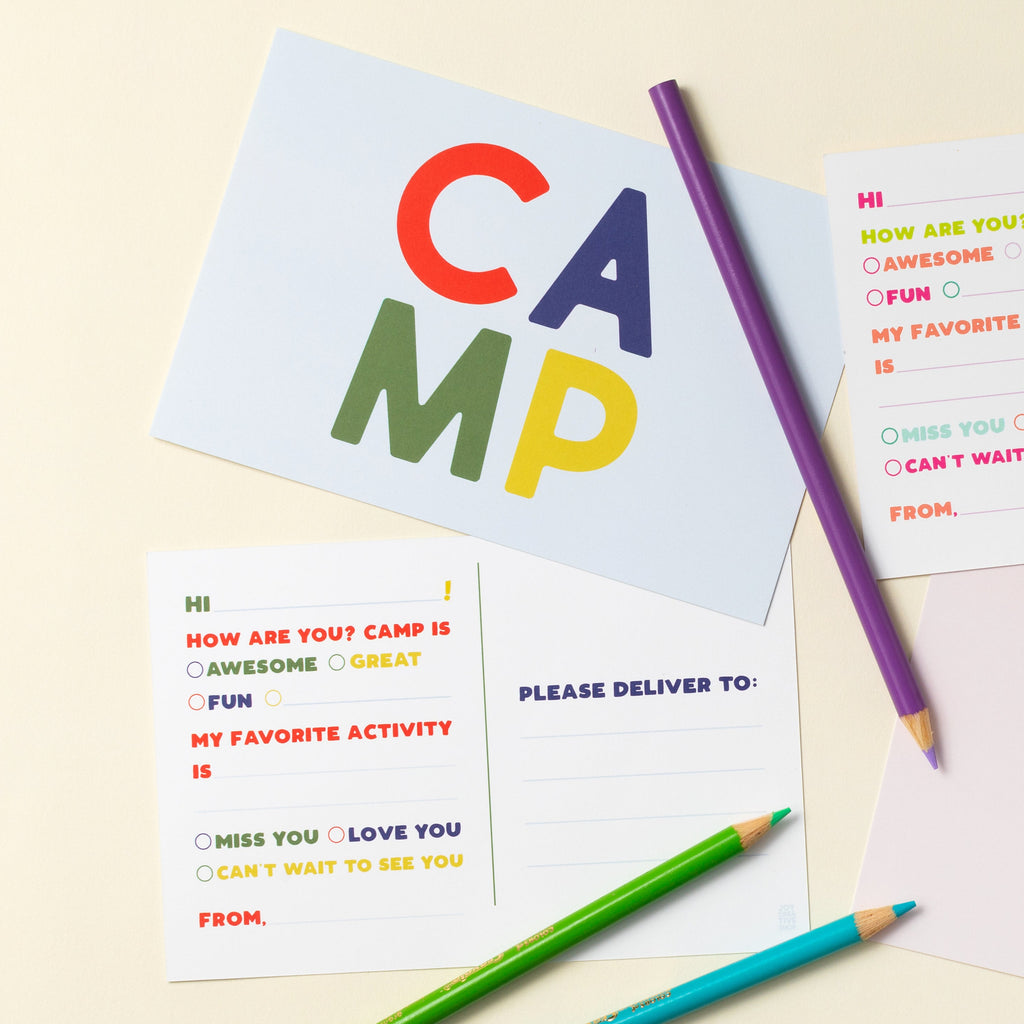 Camp Postcard - Blue