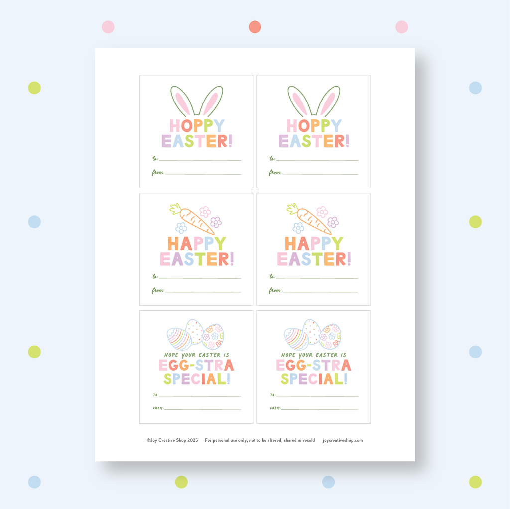 **PRINTABLE** Easter Gift Tags