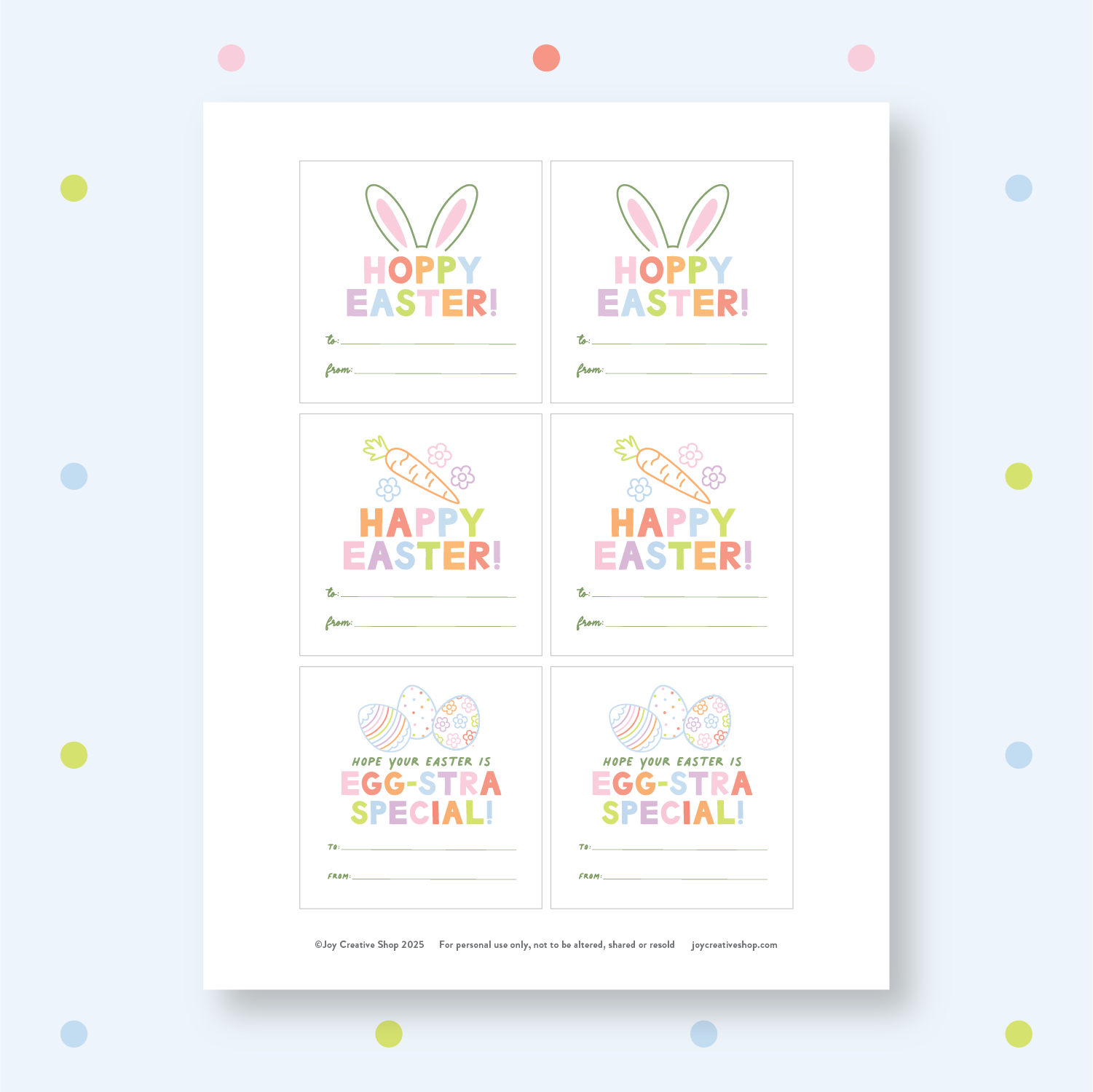 **PRINTABLE** Easter Gift Tags