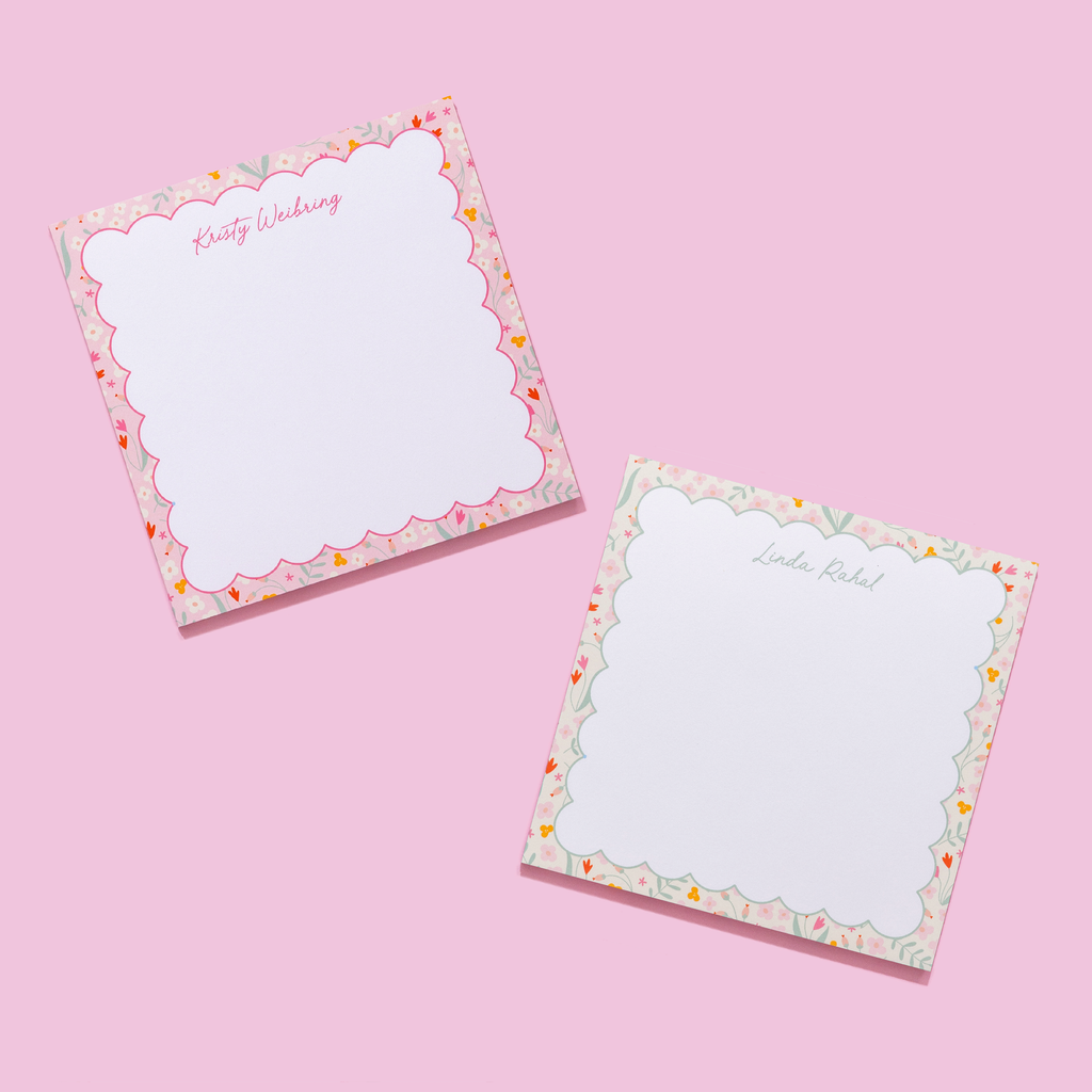 Floral Personalized Square Notepad