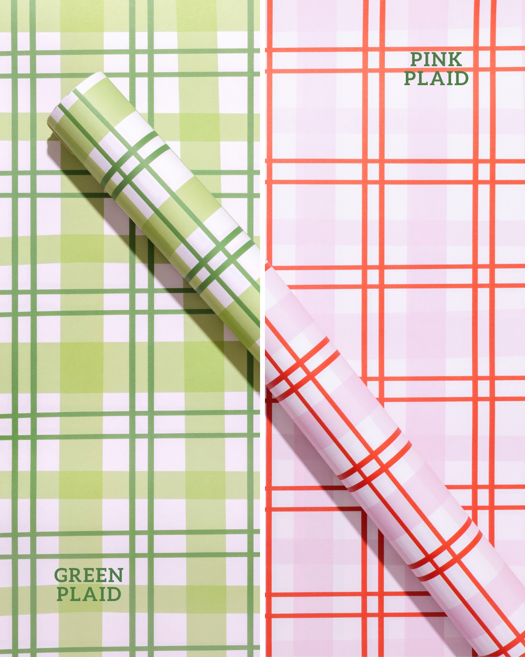 JCS x Shelby Parks Double Sided Gift Wrap Sheets - Plaid