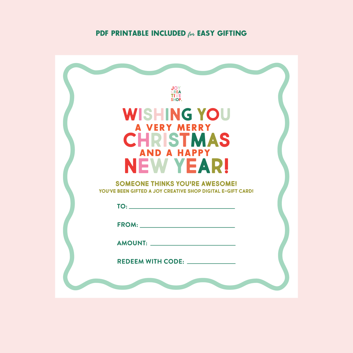 Joy Creative Shop E-Gift Card