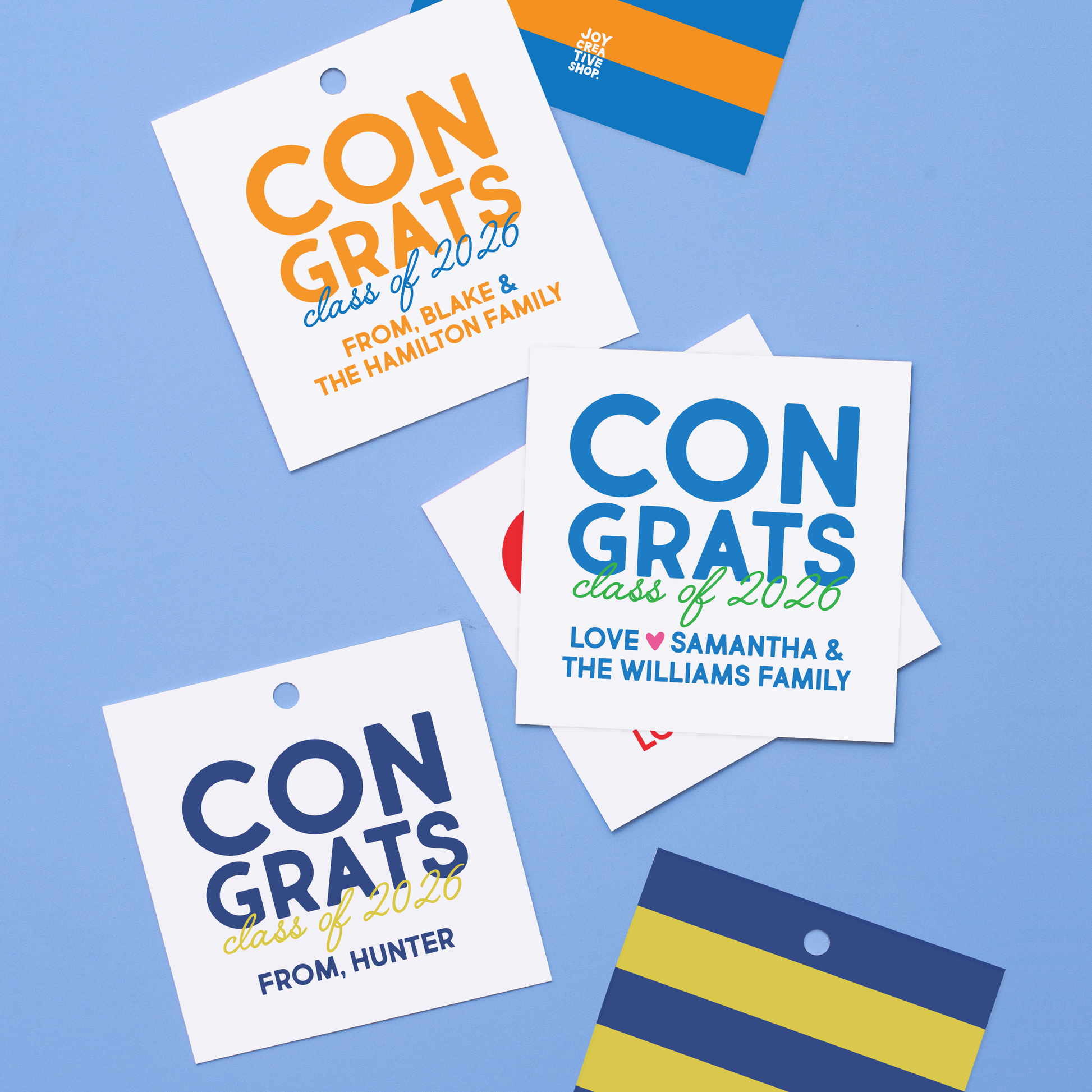 Graduation Gift Tag & Sticker Bundle | Congrats Class of 2026