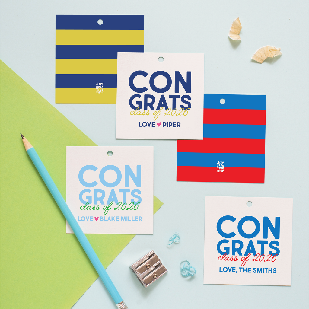 Graduation Gift Tag & Sticker Bundle | Congrats Class of 2026