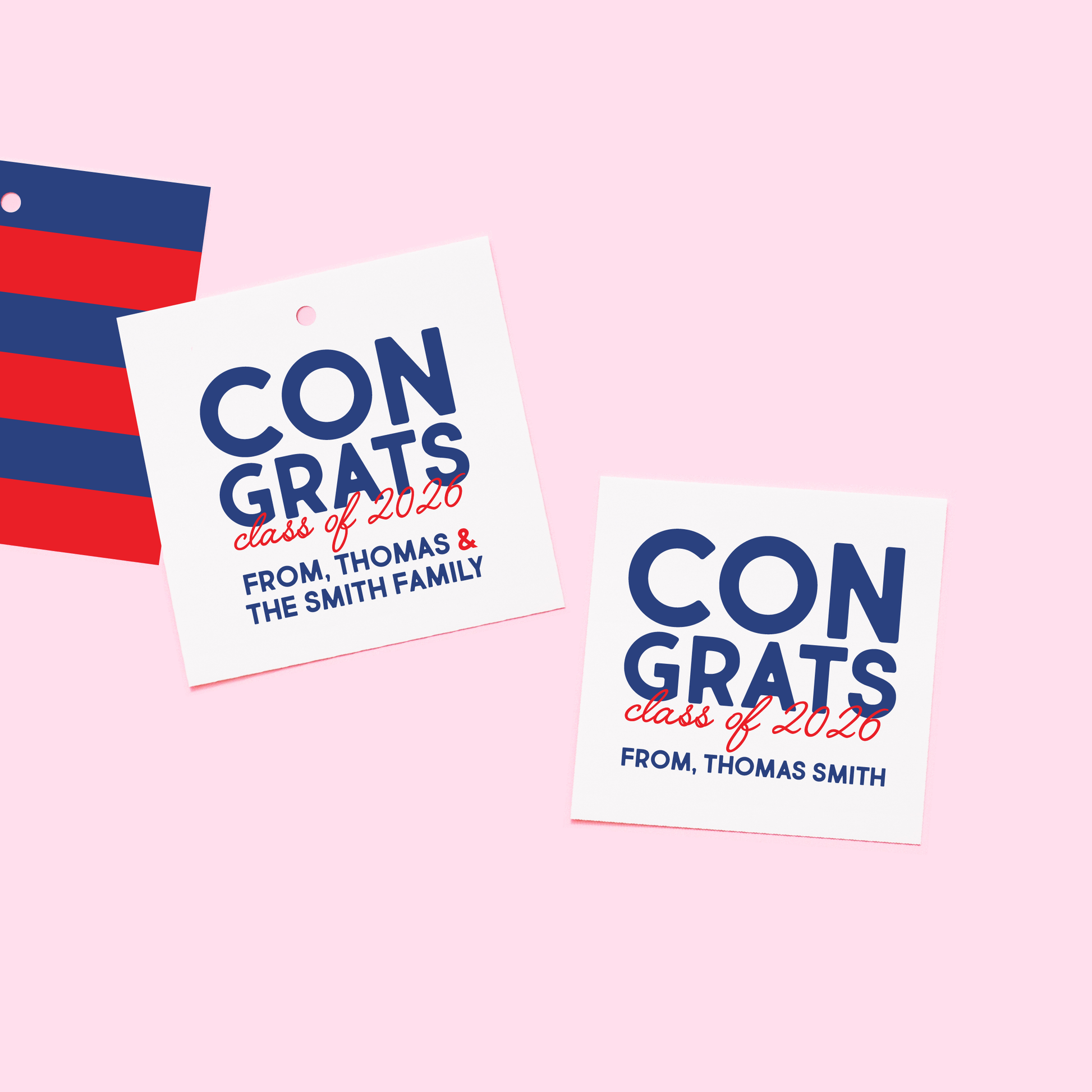 Graduation Gift Tag & Sticker Bundle | Congrats Class of 2026