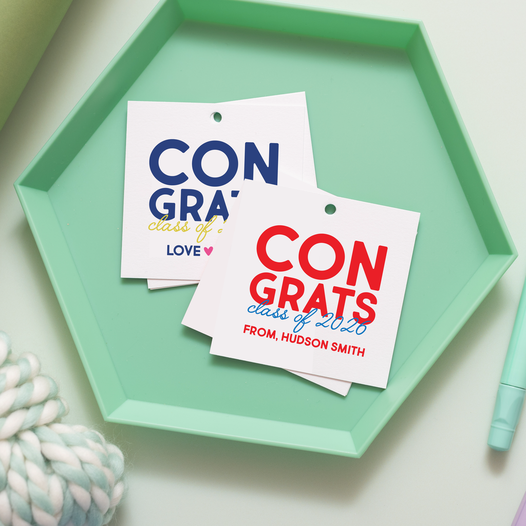 Graduation Gift Tag & Sticker Bundle | Congrats Class of 2026