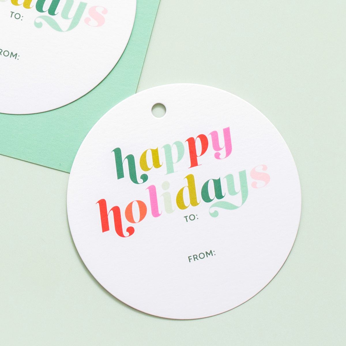 Happy Holidays To From Gift Tags