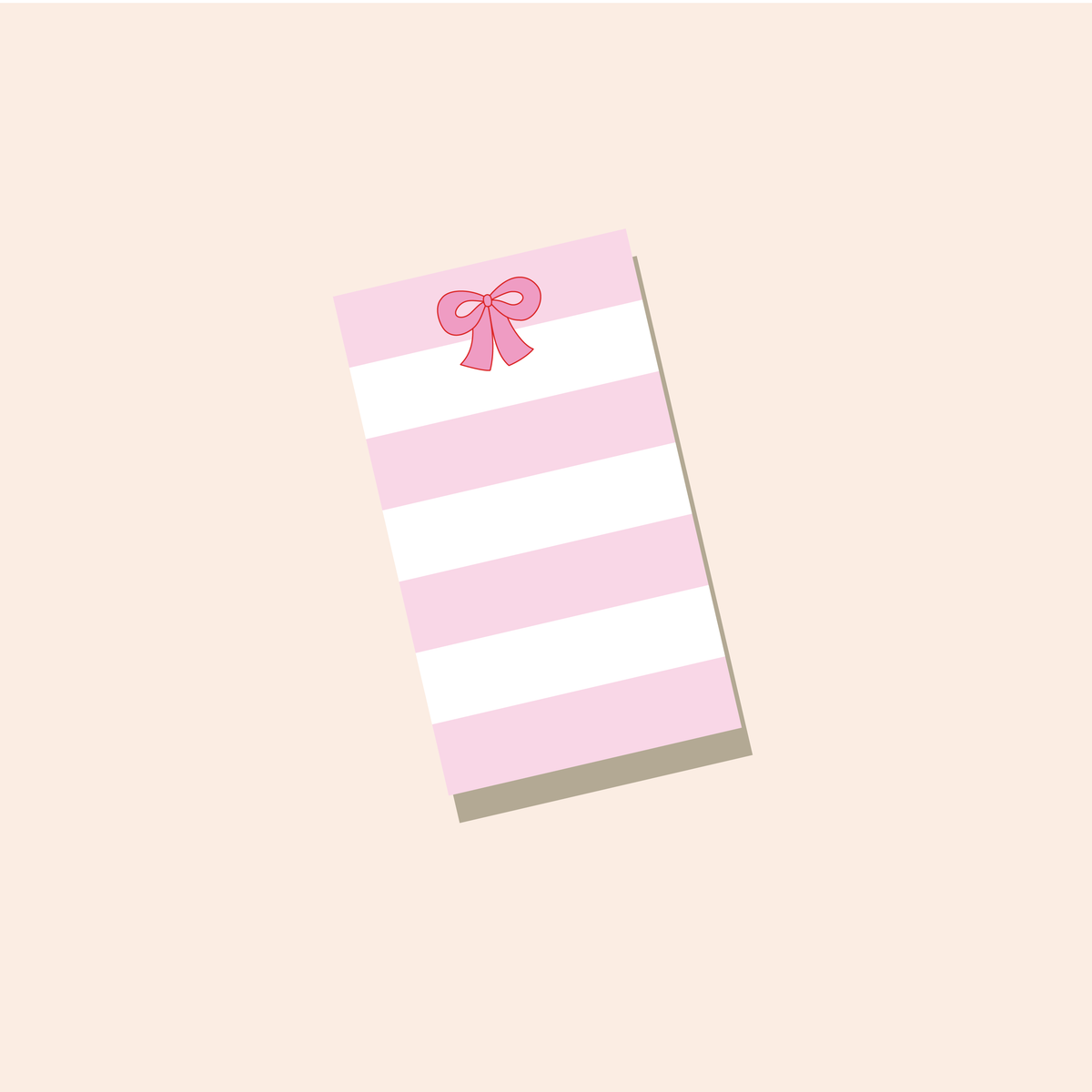 JCS x @nashvilletash Pink Bow Mini Notepad