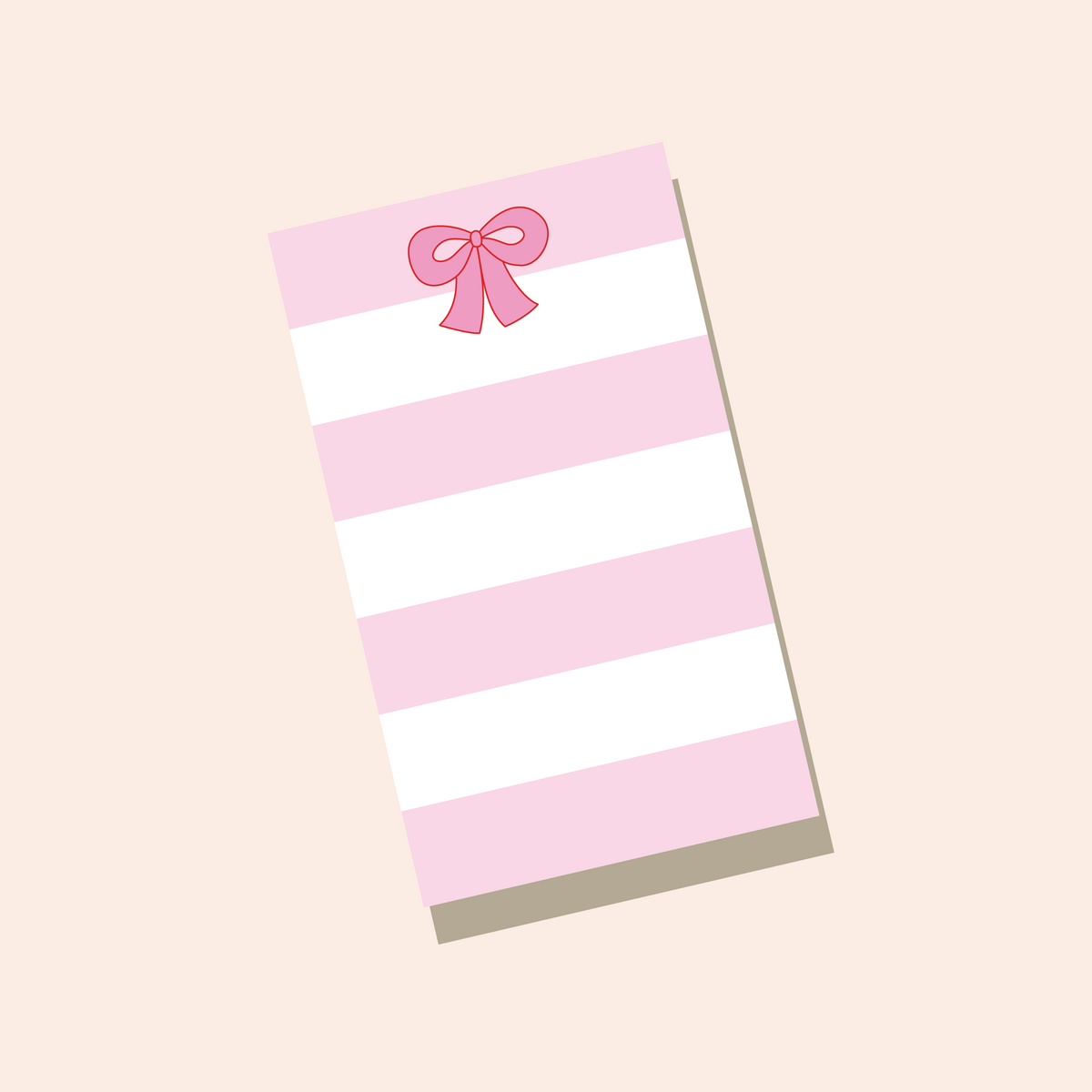 JCS x @nashvilletash Pink Bow Mini Notepad