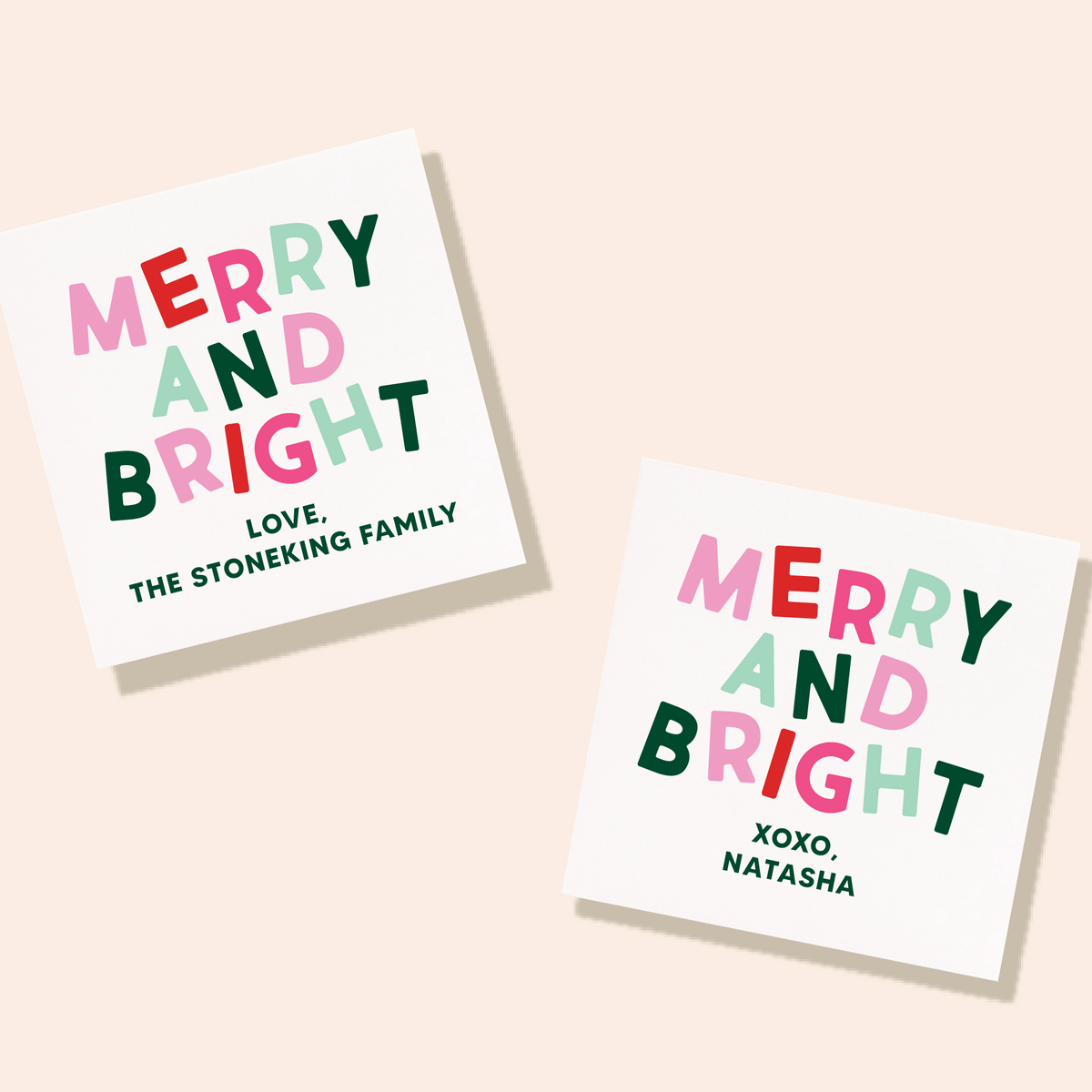 JCS x @nashvilletash Merry & Bright Personalized Sticker