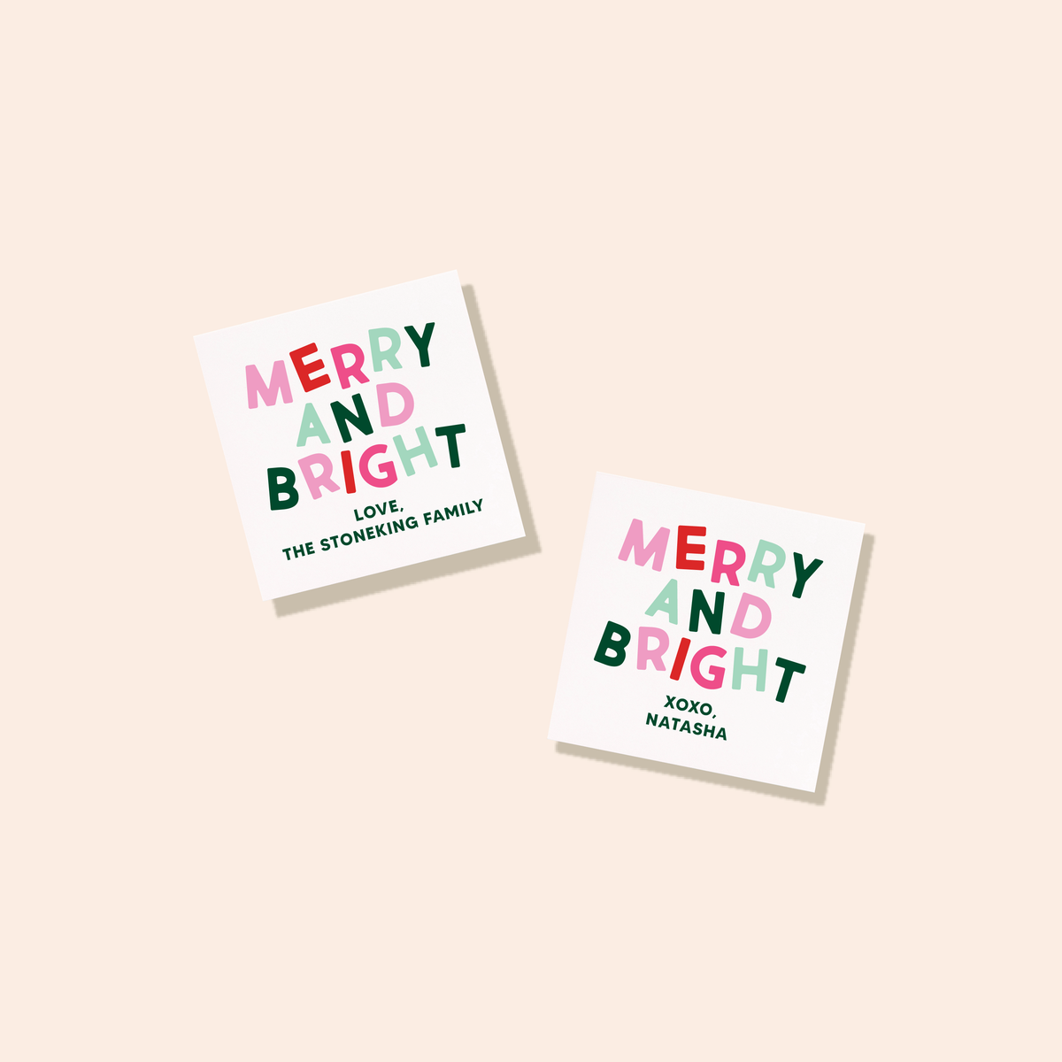 JCS x @nashvilletash Merry & Bright Personalized Sticker