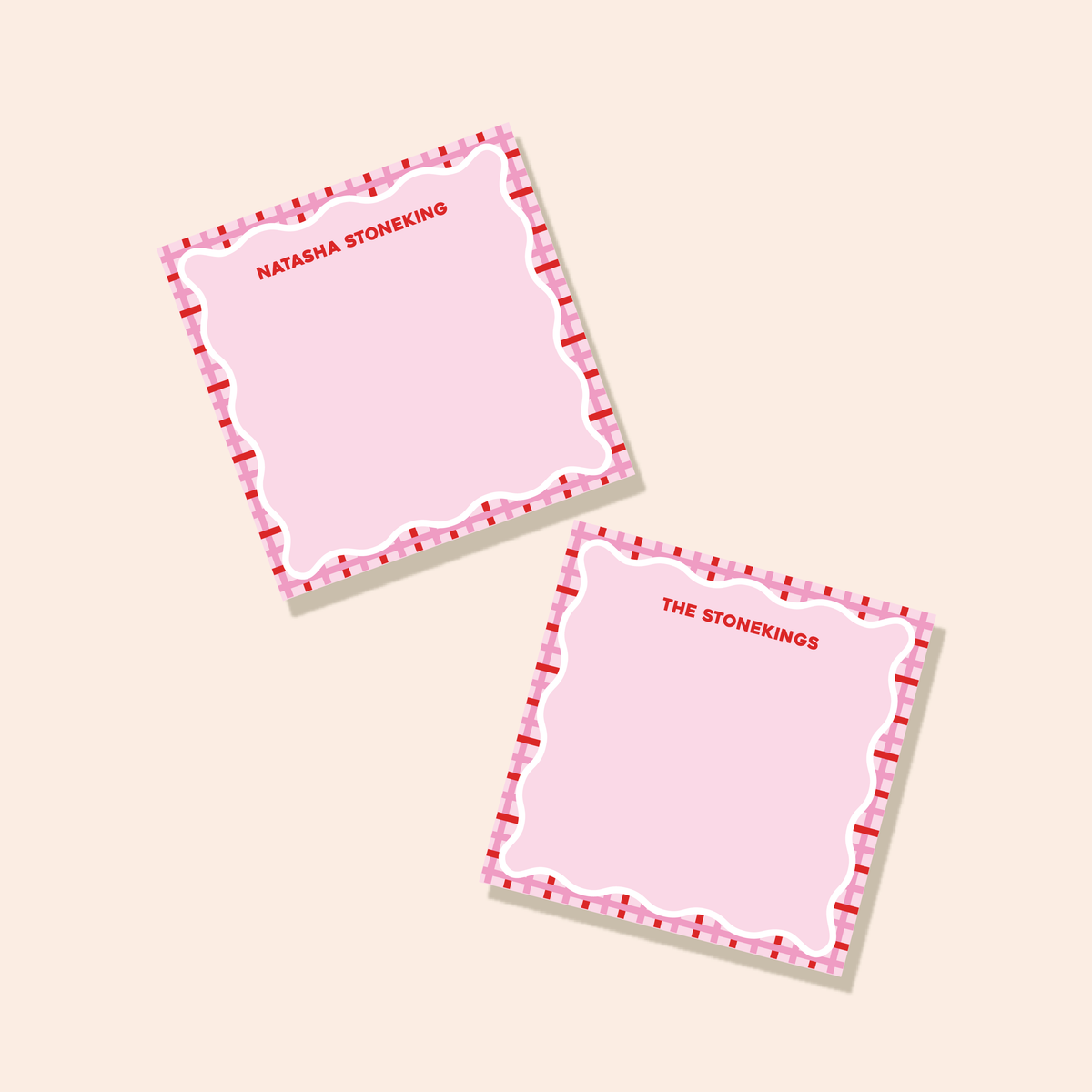 JCS x @nashvilletash Holiday Plaid Notepad