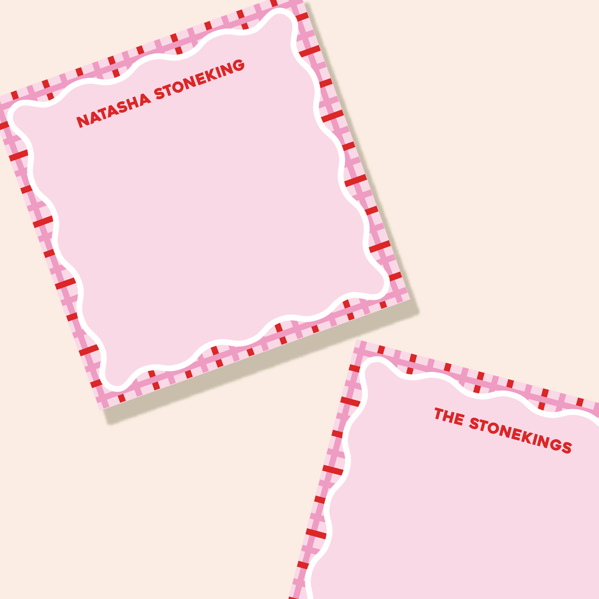 JCS x @nashvilletash Holiday Plaid Notepad
