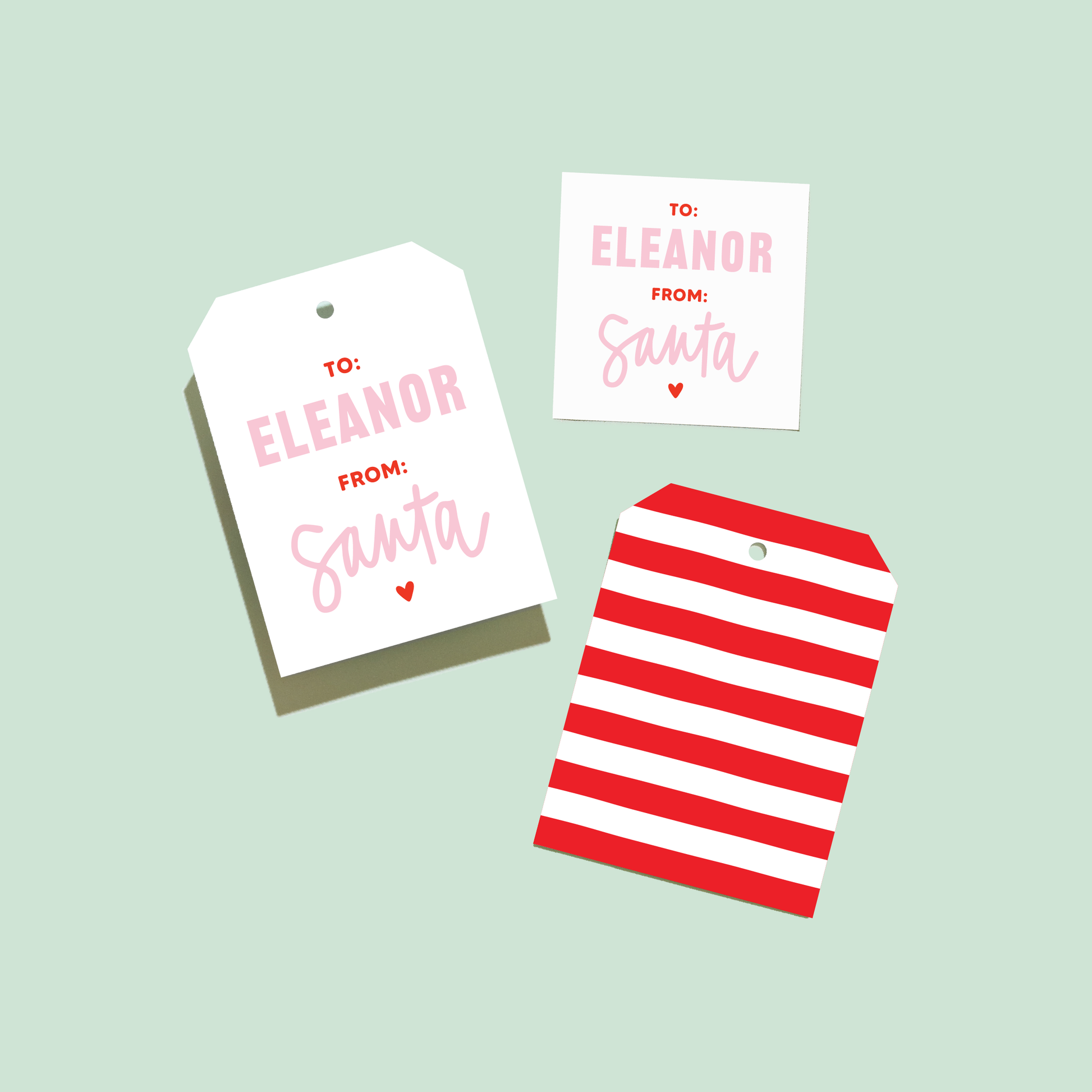 Personalized To From Santa Tags or Stickers