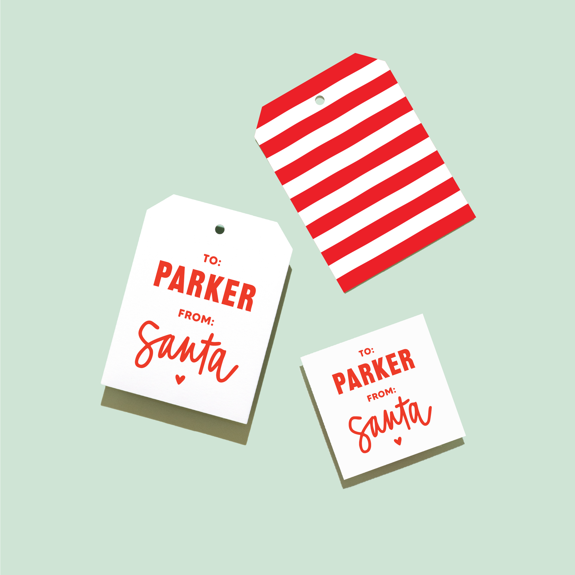 Personalized To From Santa Tags or Stickers