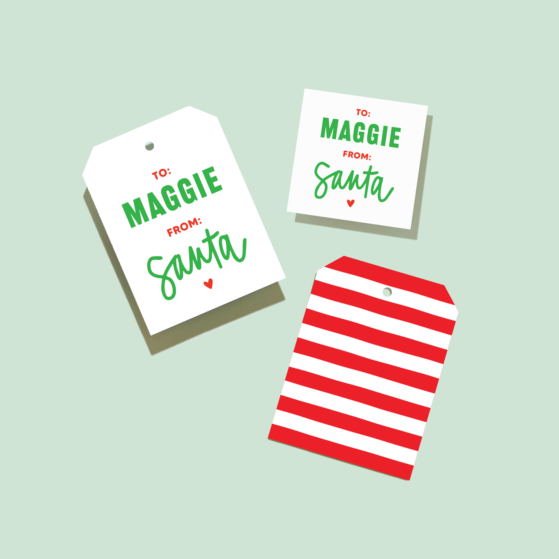 Personalized To From Santa Tags or Stickers