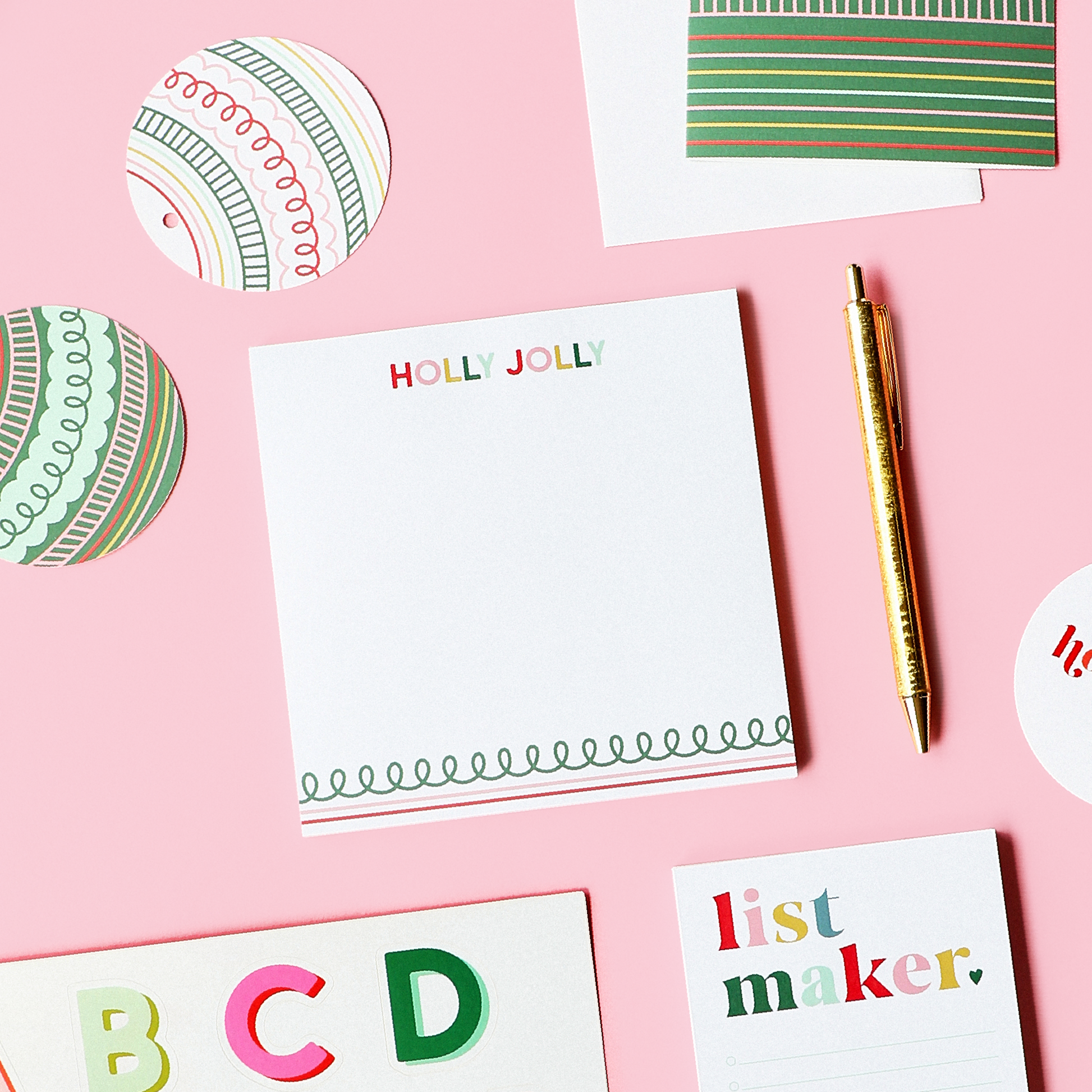 Holly Jolly Notepad