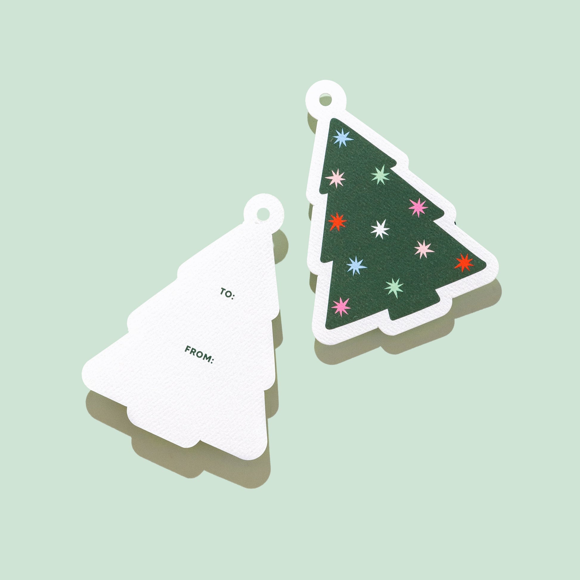 Christmas Tree Die Cut Tags