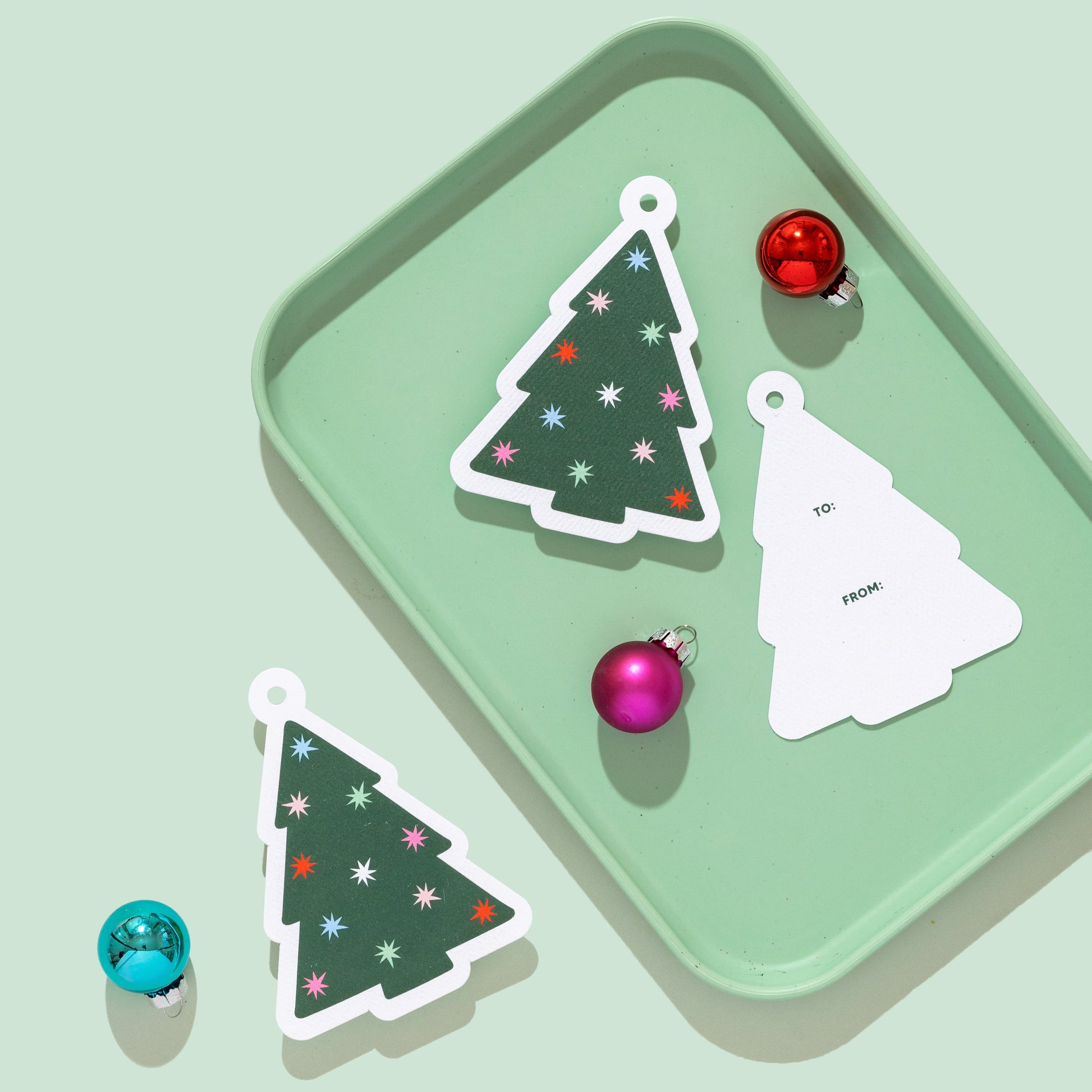 Christmas Tree Die Cut Tags