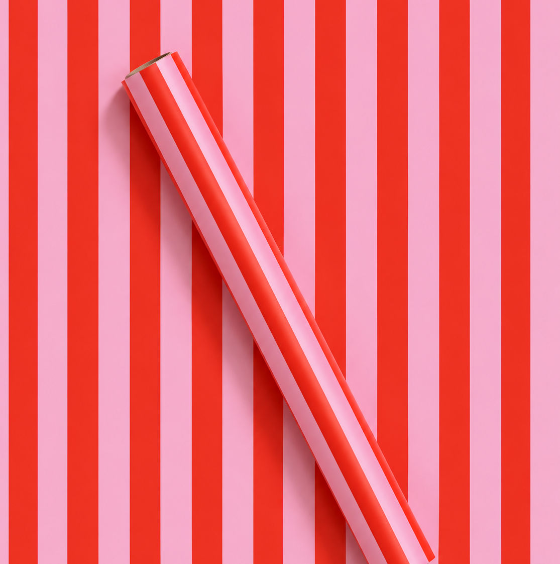 Red & Pink Cabana Stripe Gift Wrap Sheets