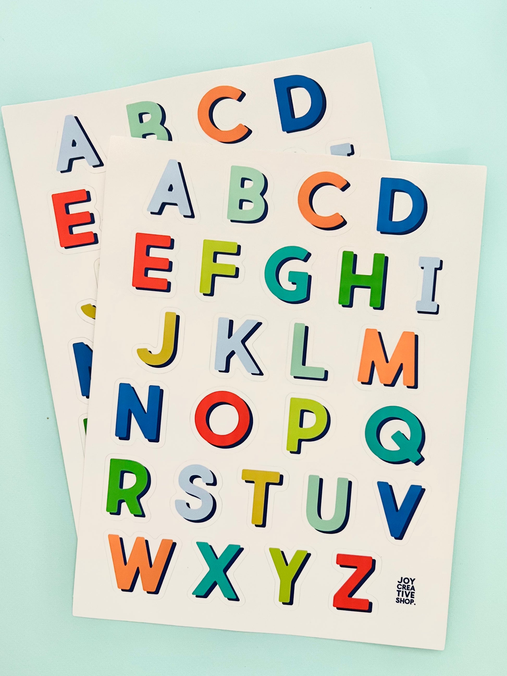 Blues Vinyl Alphabet Stickers - A thru Z