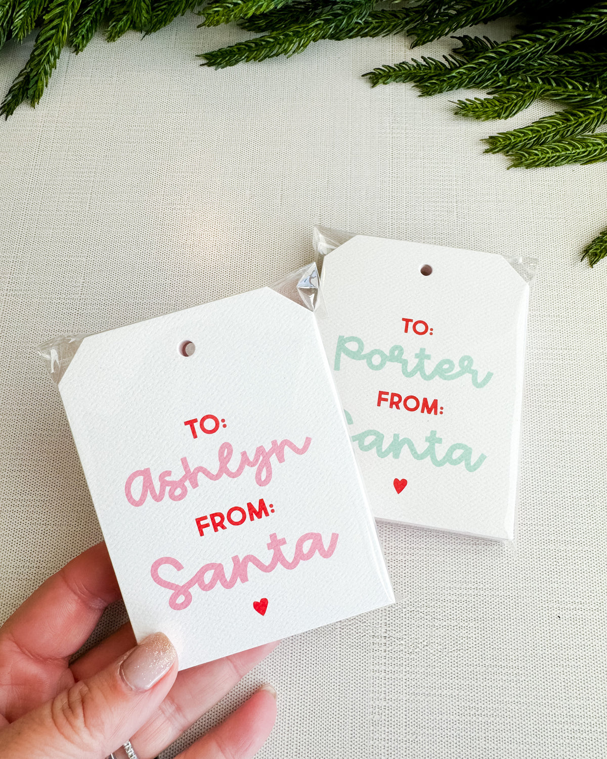 Personalized To From Santa Tags or Stickers