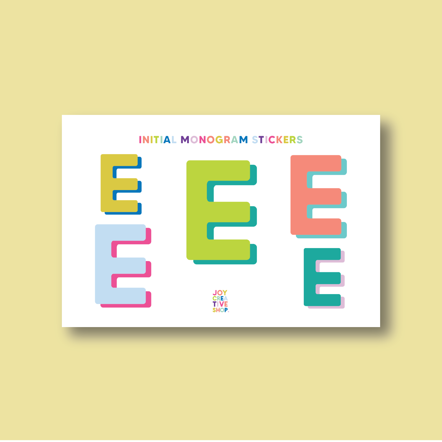 Vinyl Alphabet Stickers - Single Letter Sheets