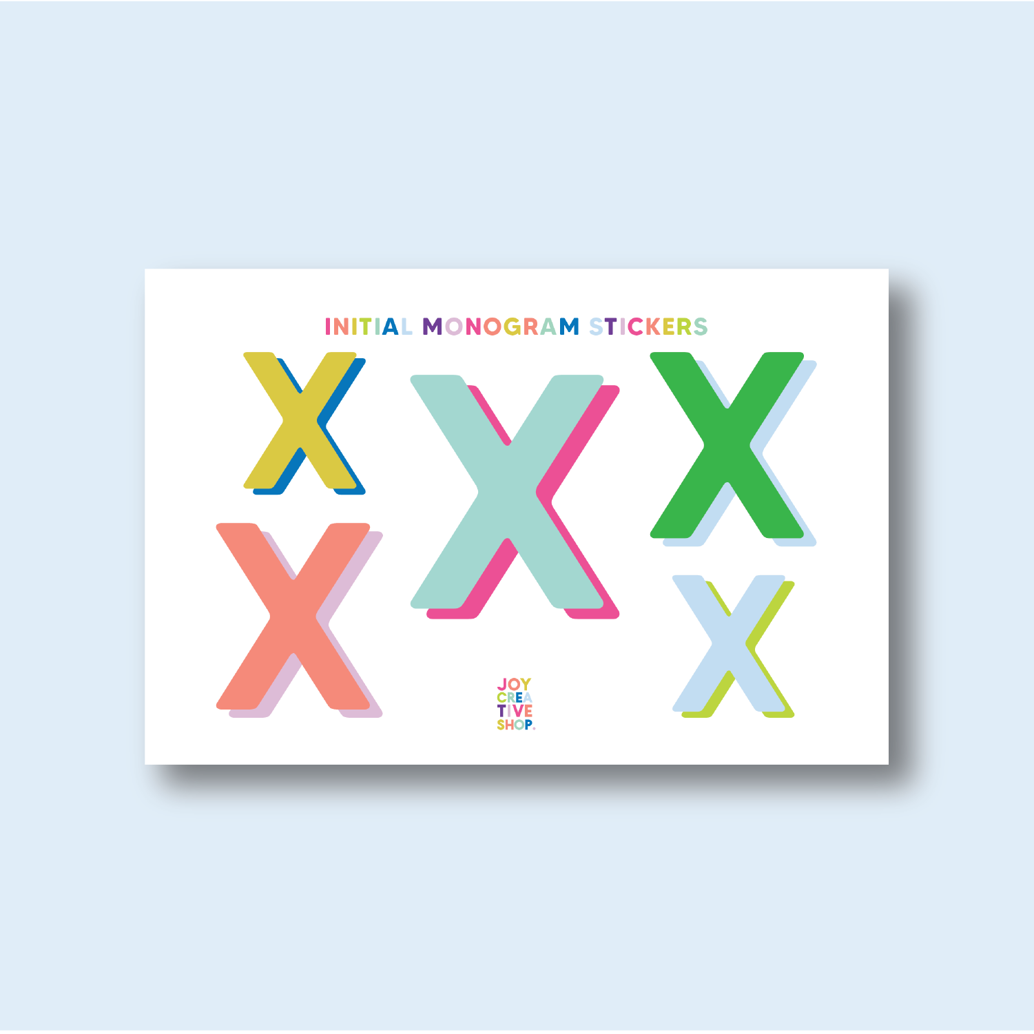 Vinyl Alphabet Stickers - Single Letter Sheets