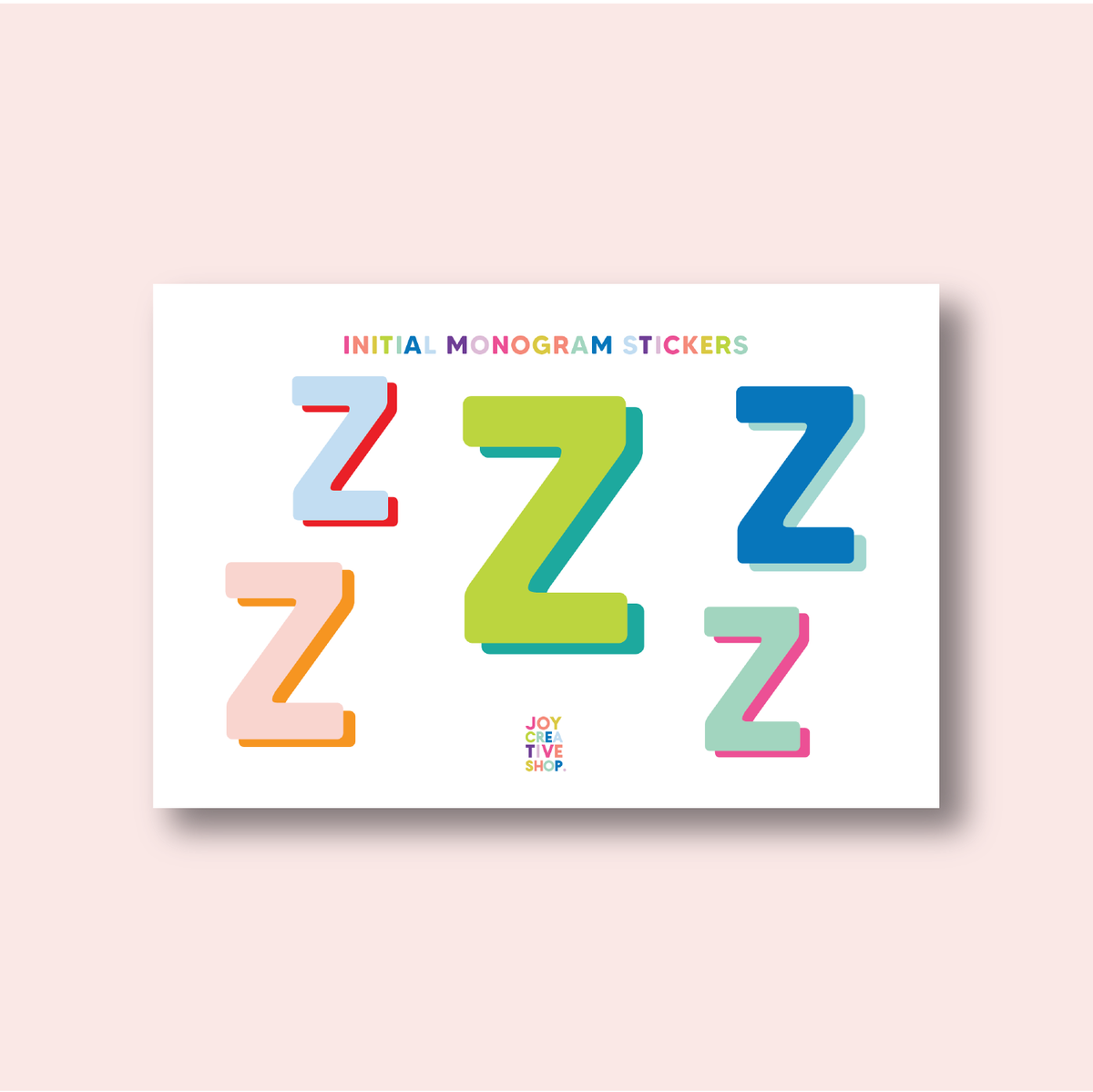 Vinyl Alphabet Stickers - Single Letter Sheets