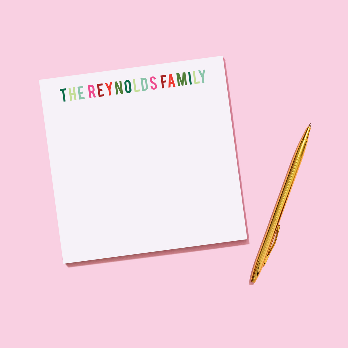 Holiday Multicolored Personalized Notepad