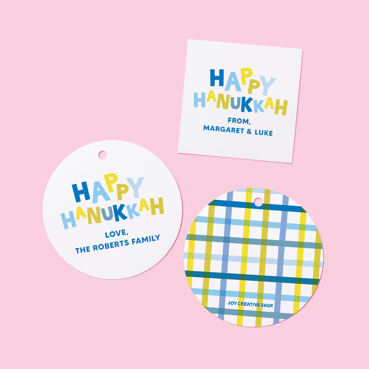 Happy Hanukkah Personalized Gift Tag &amp; Sticker