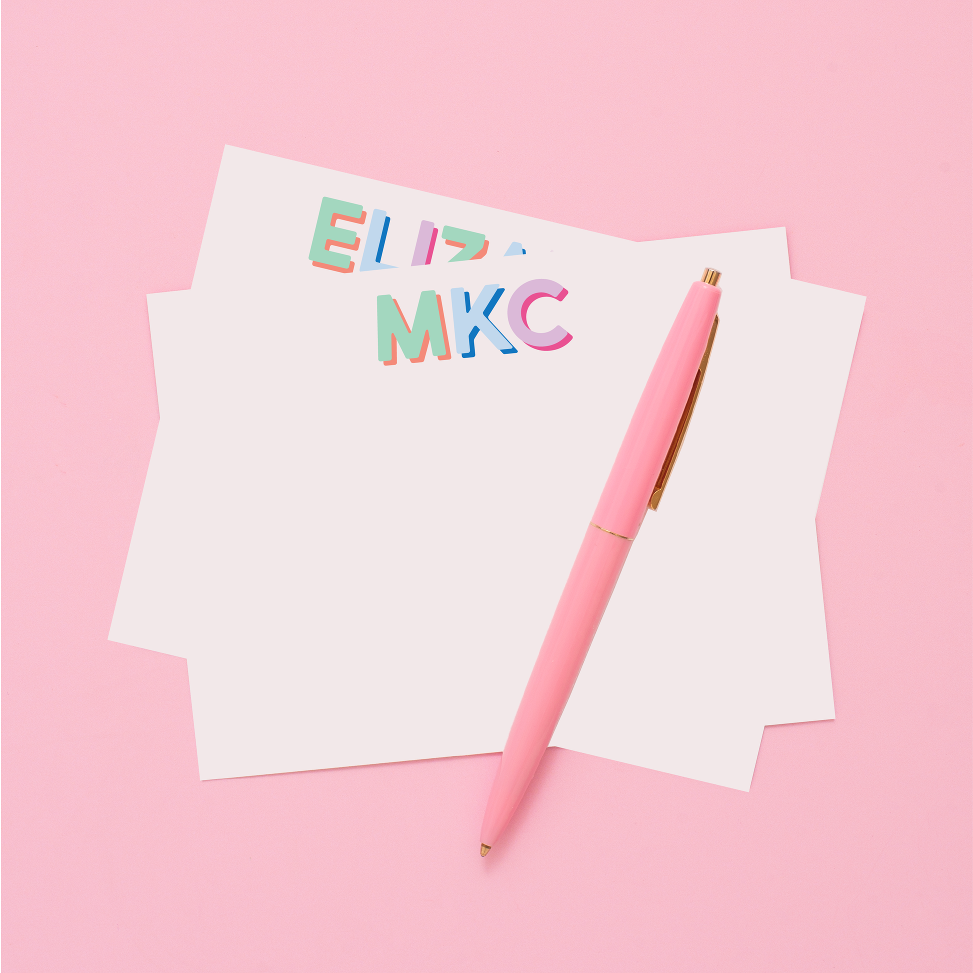Multi-Poppy Modern Classics Personalized Stationery