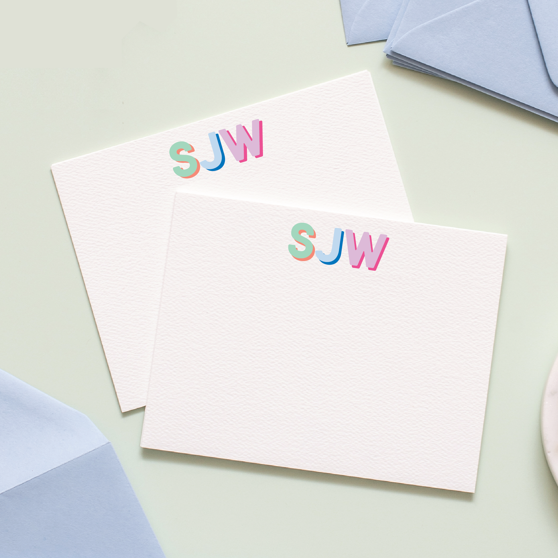 Multi-Poppy Modern Classics Personalized Stationery