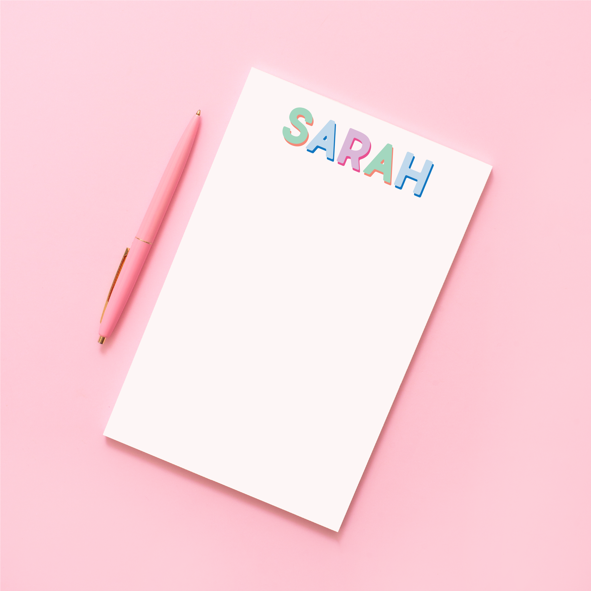 Multi-Poppy Modern Classics Personalized Notepad