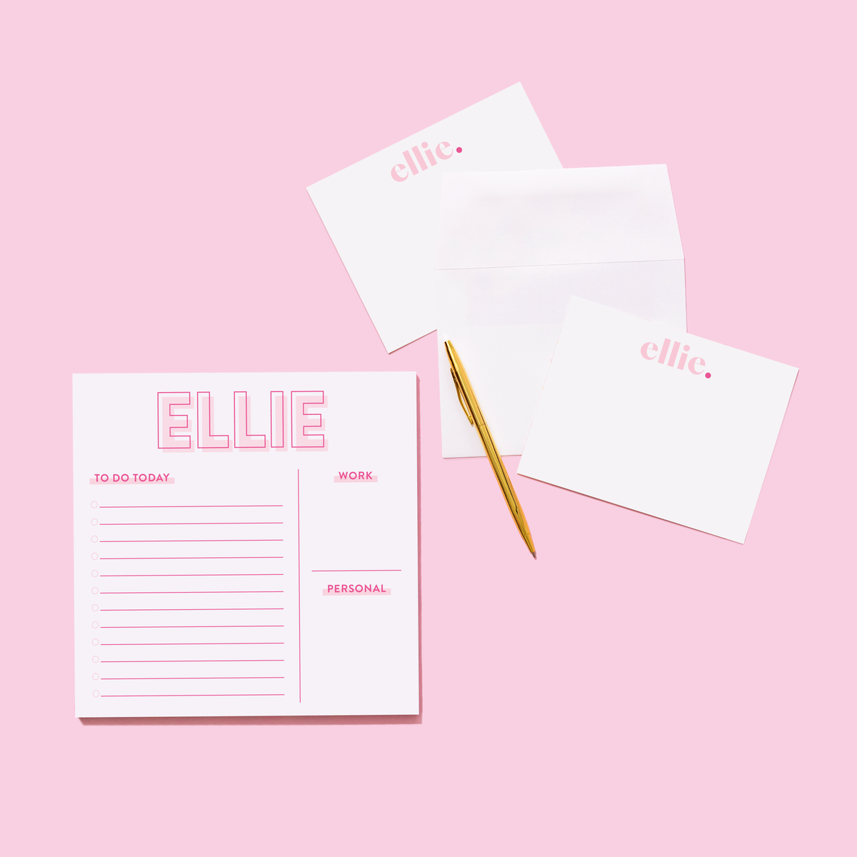 Personalized Task Pad &amp; Stationery Bundle