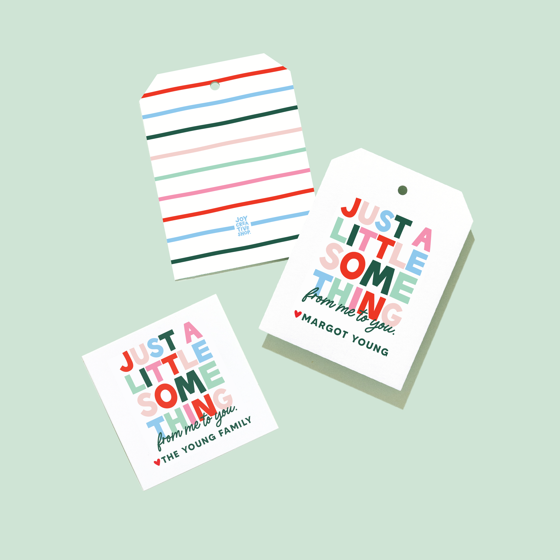 Holiday Just a Little Something Gift Tag or Sticker