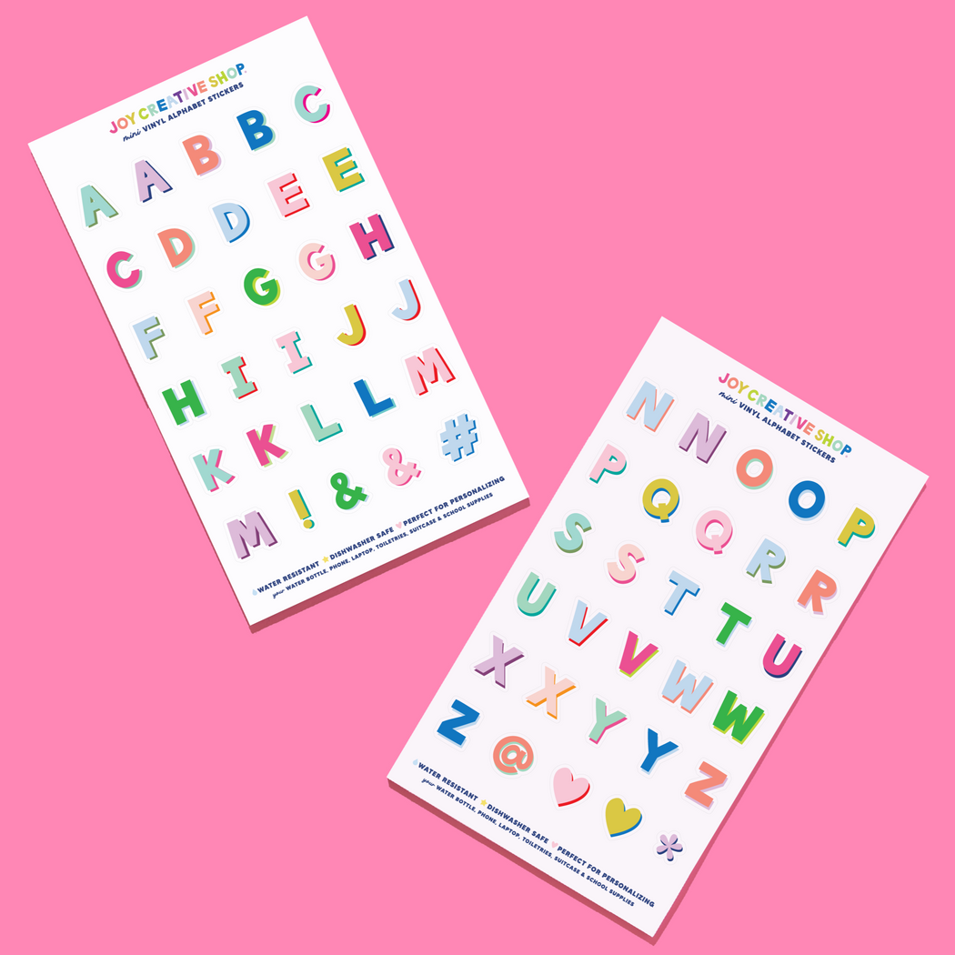 Sticker Letter Alphabet Stickers – Joy Creative Shop