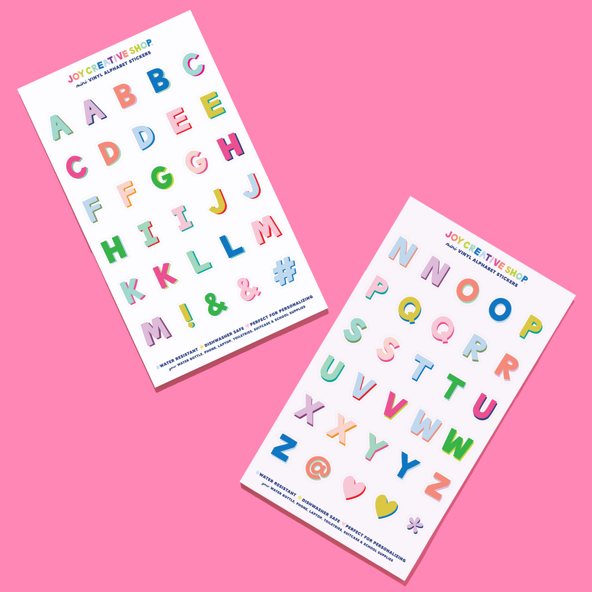 Mini Vinyl Alphabet Stickers