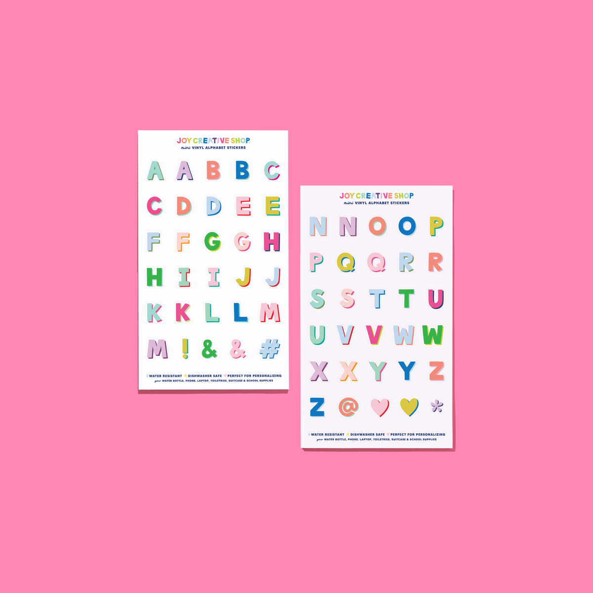 Mini Vinyl Alphabet Stickers