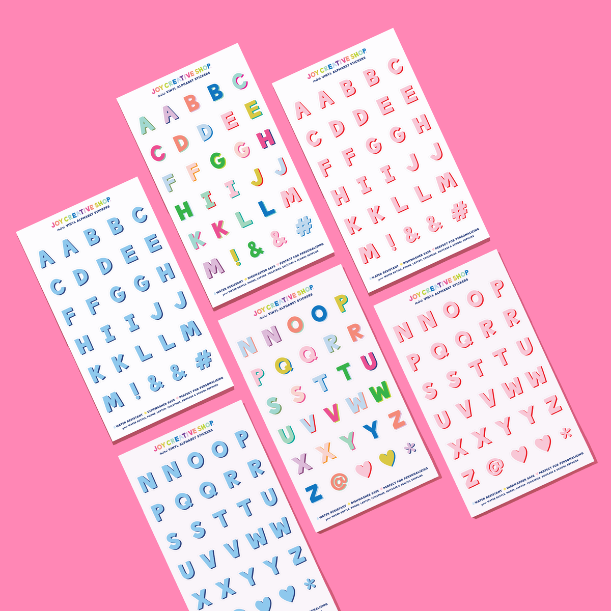 Mini Vinyl Alphabet Stickers Bundle