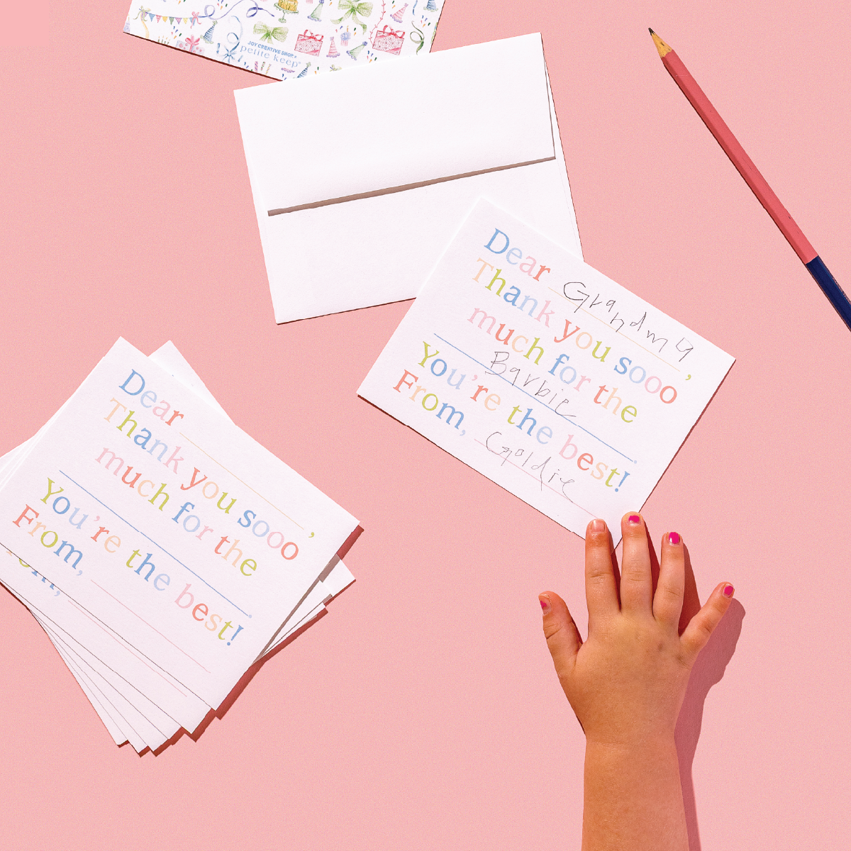 JCS x Petite Keep™ Fill In the Blank Thank You Notes