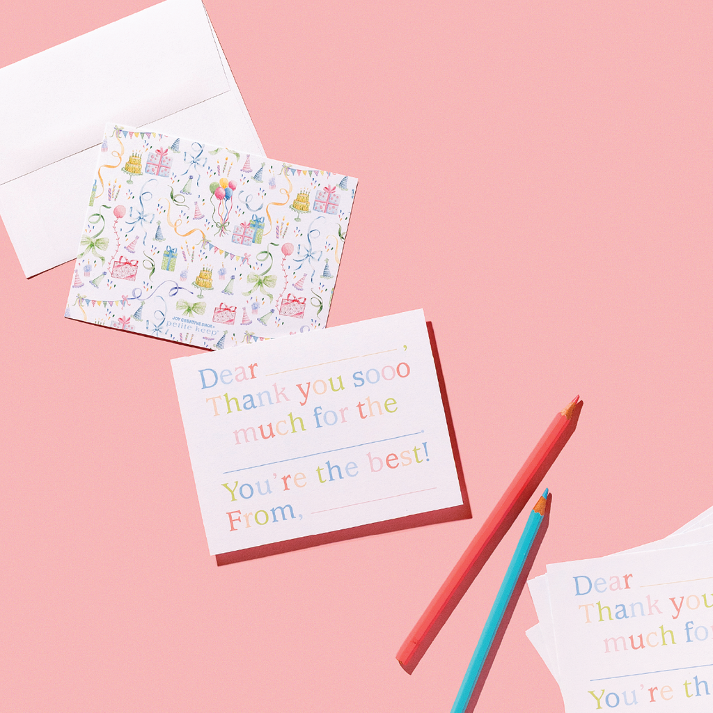 JCS x Petite Keep™ Fill In the Blank Thank You Notes