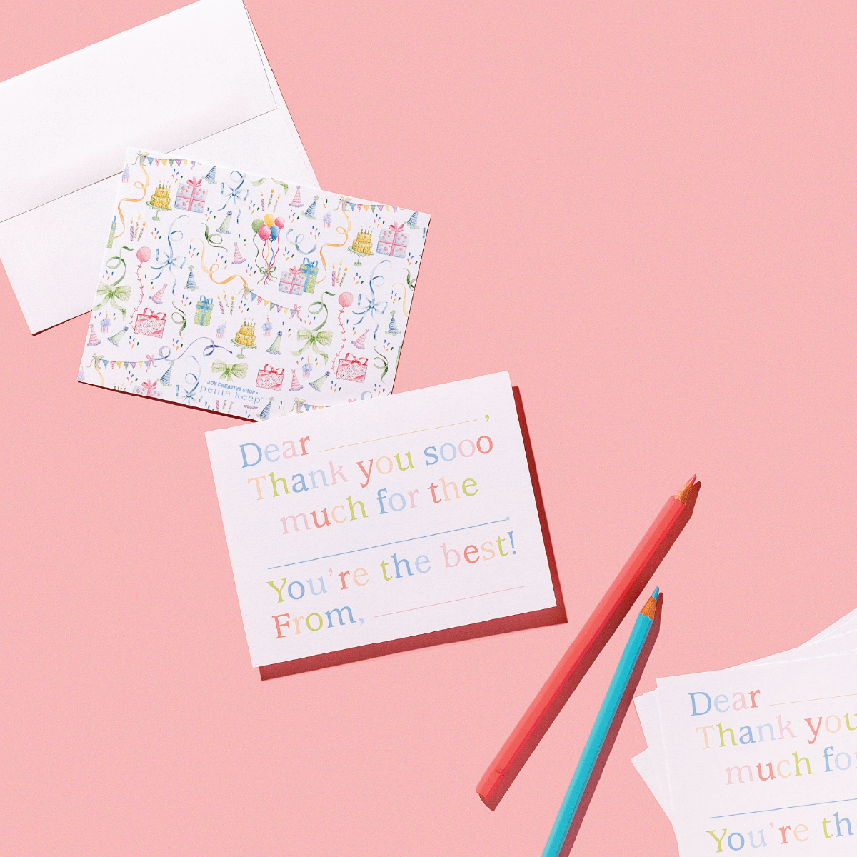 JCS x Petite Keep™ Fill In the Blank Thank You Notes