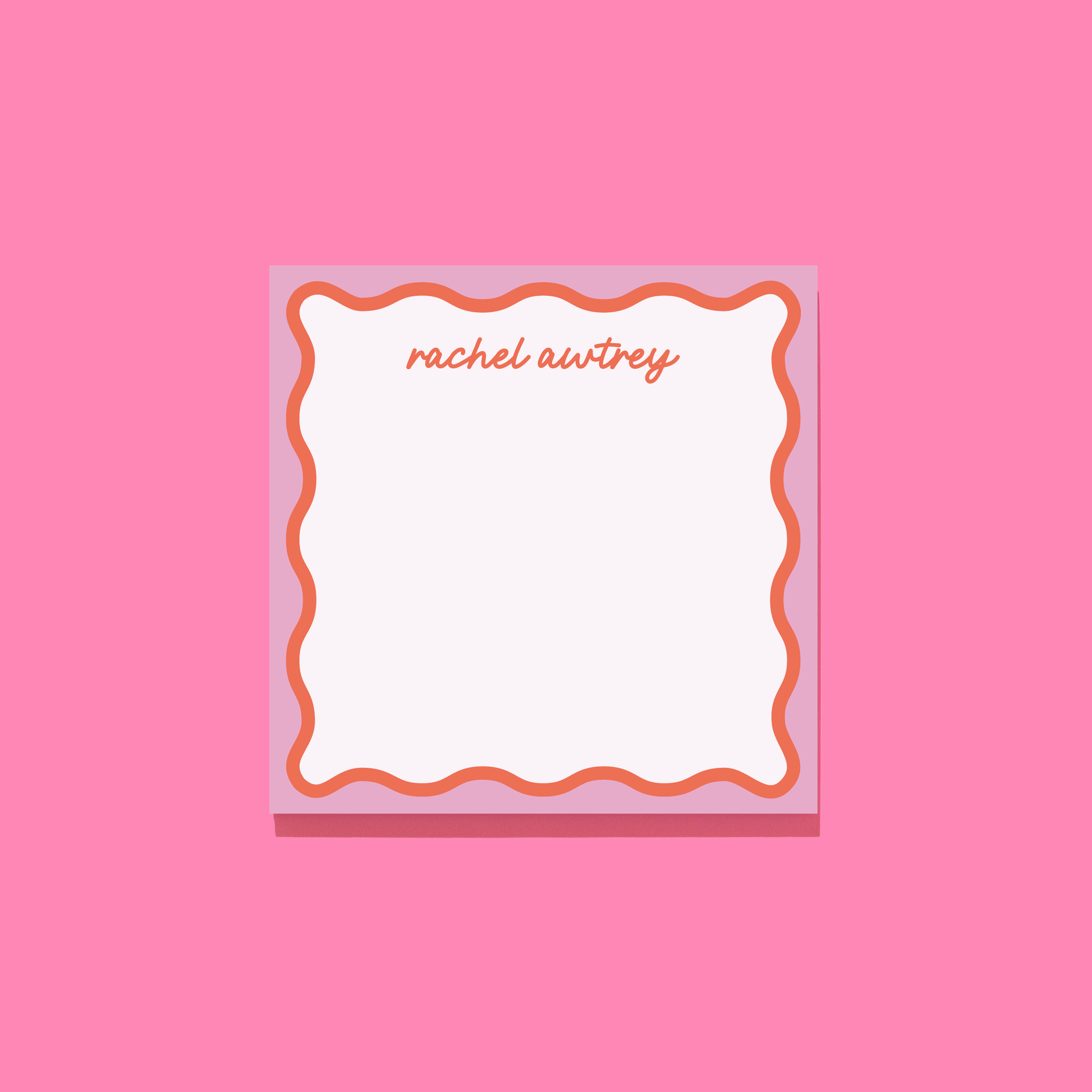 JCS x Rachel Awtrey Personalized Wavy Notepad