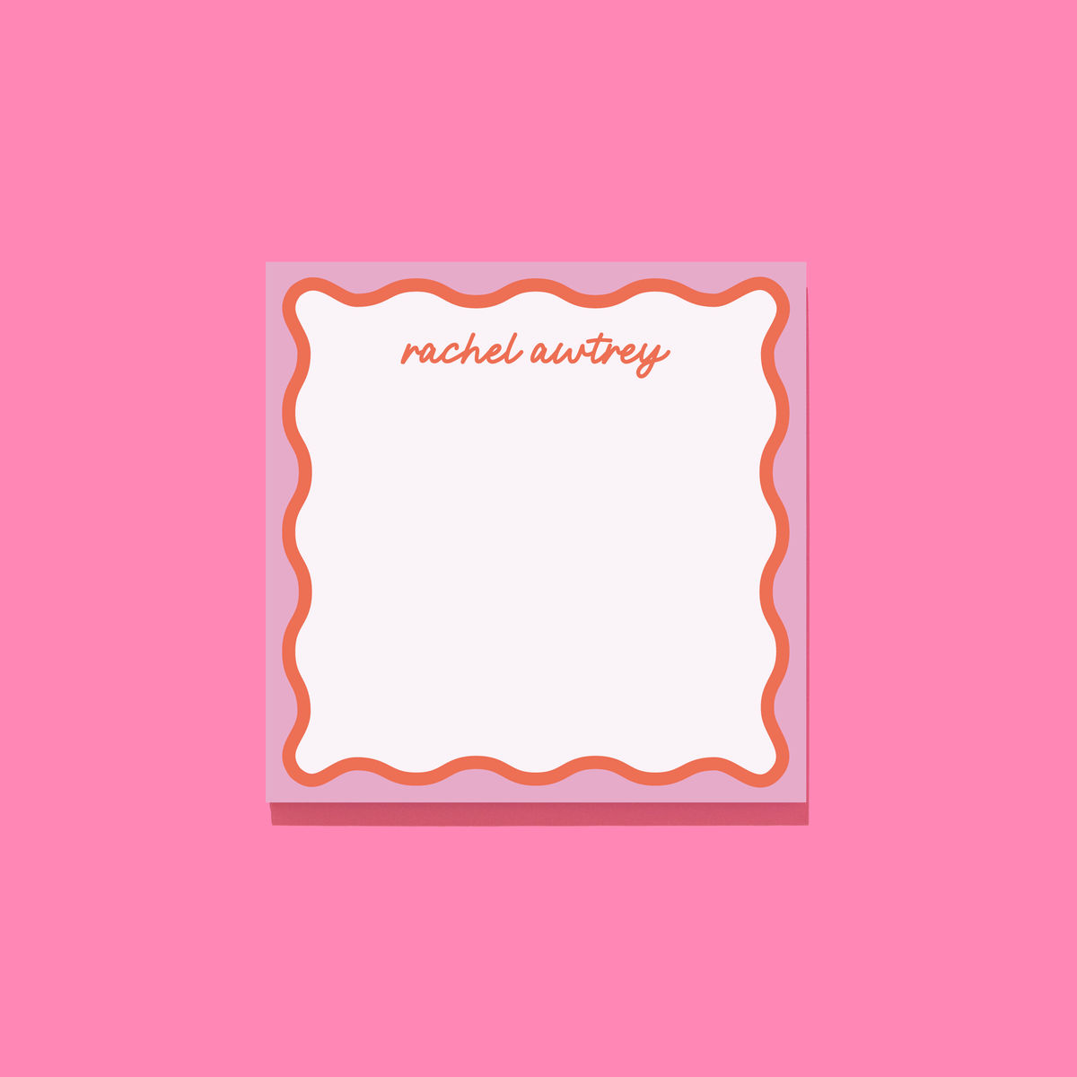 JCS x Rachel Awtrey Personalized Wavy Notepad