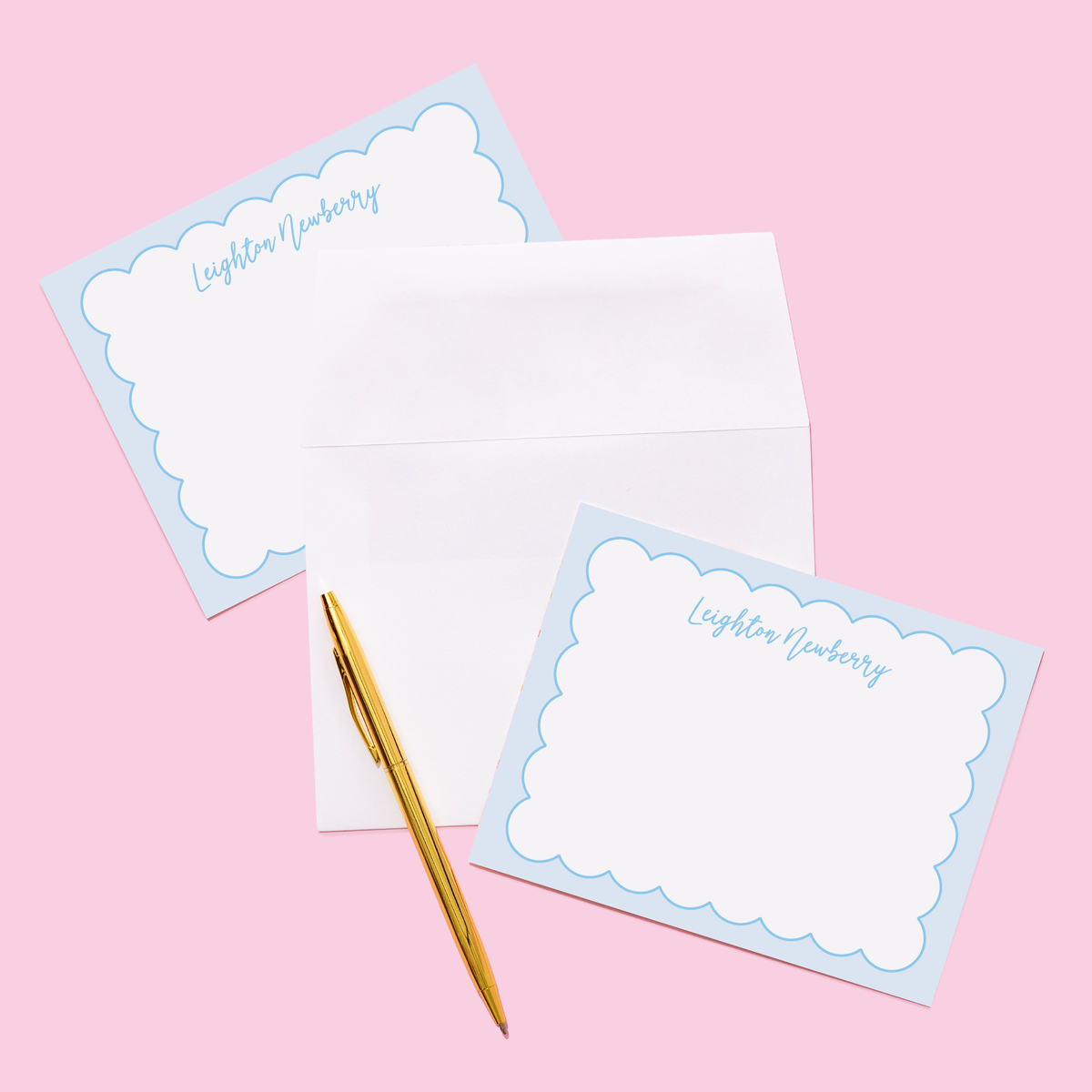 JCS x RR Personalized Scallop Script Stationery